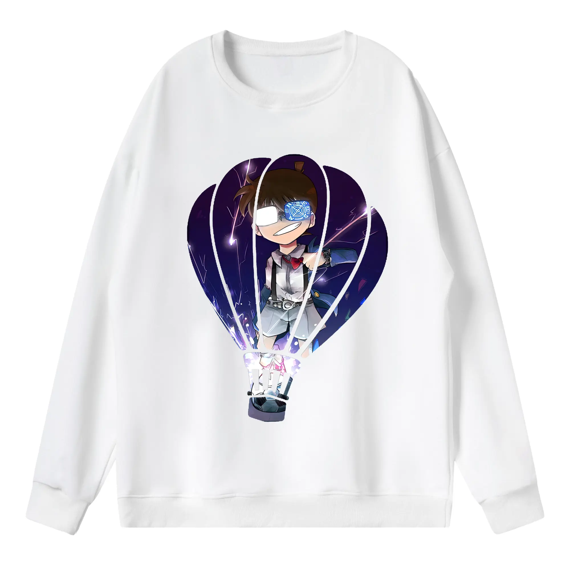 名探偵コナン グッズ 江戸川 コナン - 薄手 クルーネック スウェット 裏毛260g · ポリエステル 春秋向け カジュアル 男女兼用 · トレーナー デイリー スポーツ 散歩に最適