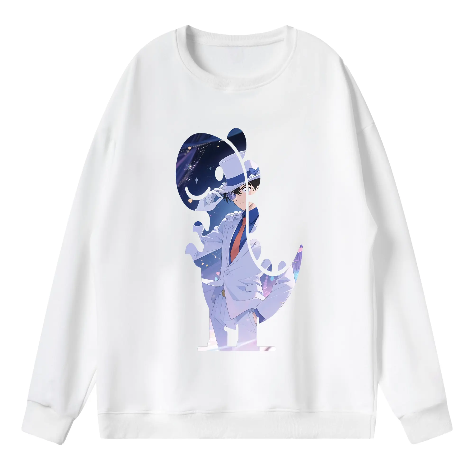 名探偵コナン グッズ 江戸川 コナン - 薄手 クルーネック スウェット 裏毛260g · ポリエステル 春秋向け カジュアル 男女兼用 · トレーナー デイリー スポーツ 散歩に最適