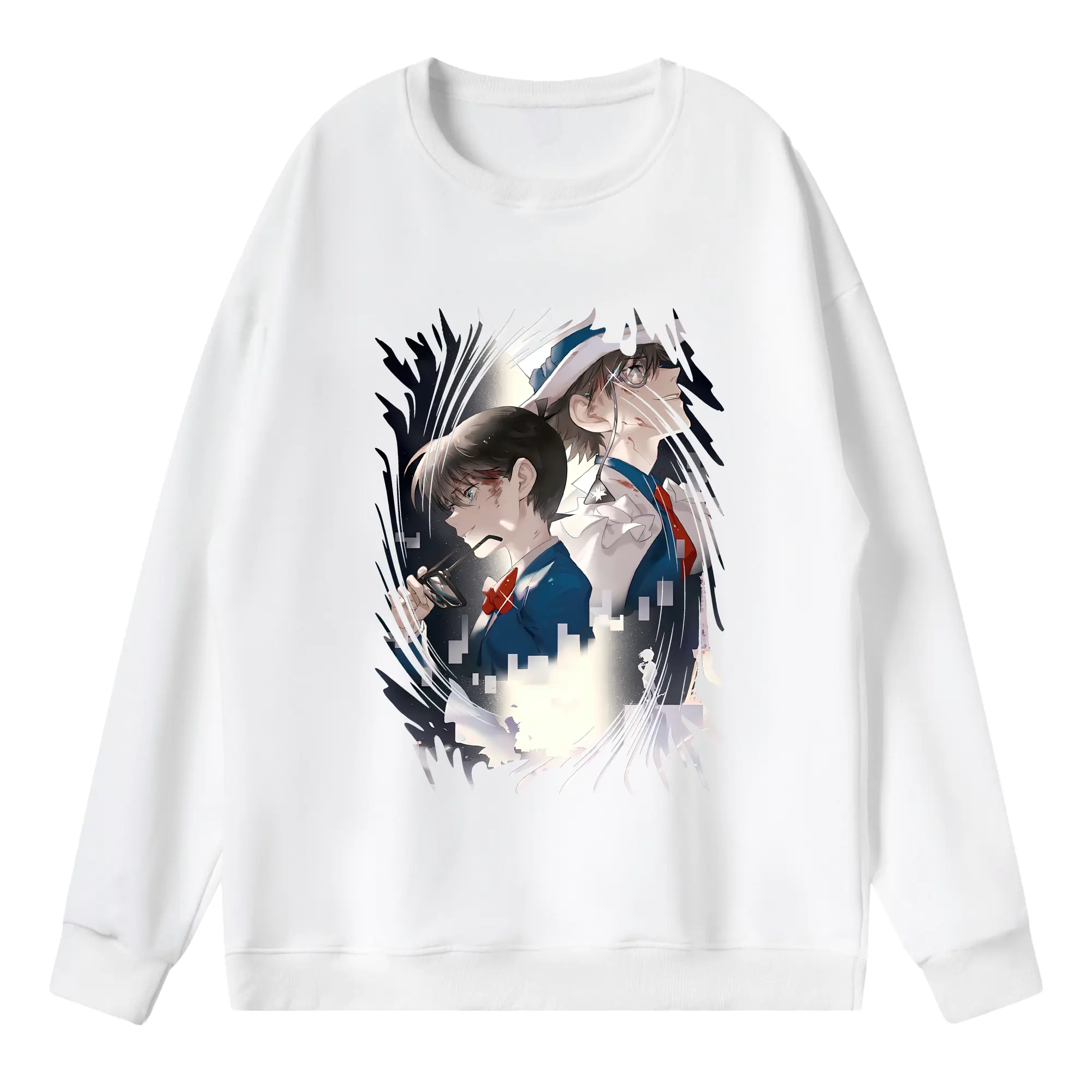 名探偵コナン グッズ 江戸川 コナン - 薄手 クルーネック スウェット 裏毛260g · ポリエステル 春秋向け カジュアル 男女兼用 · トレーナー デイリー スポーツ 散歩に最適