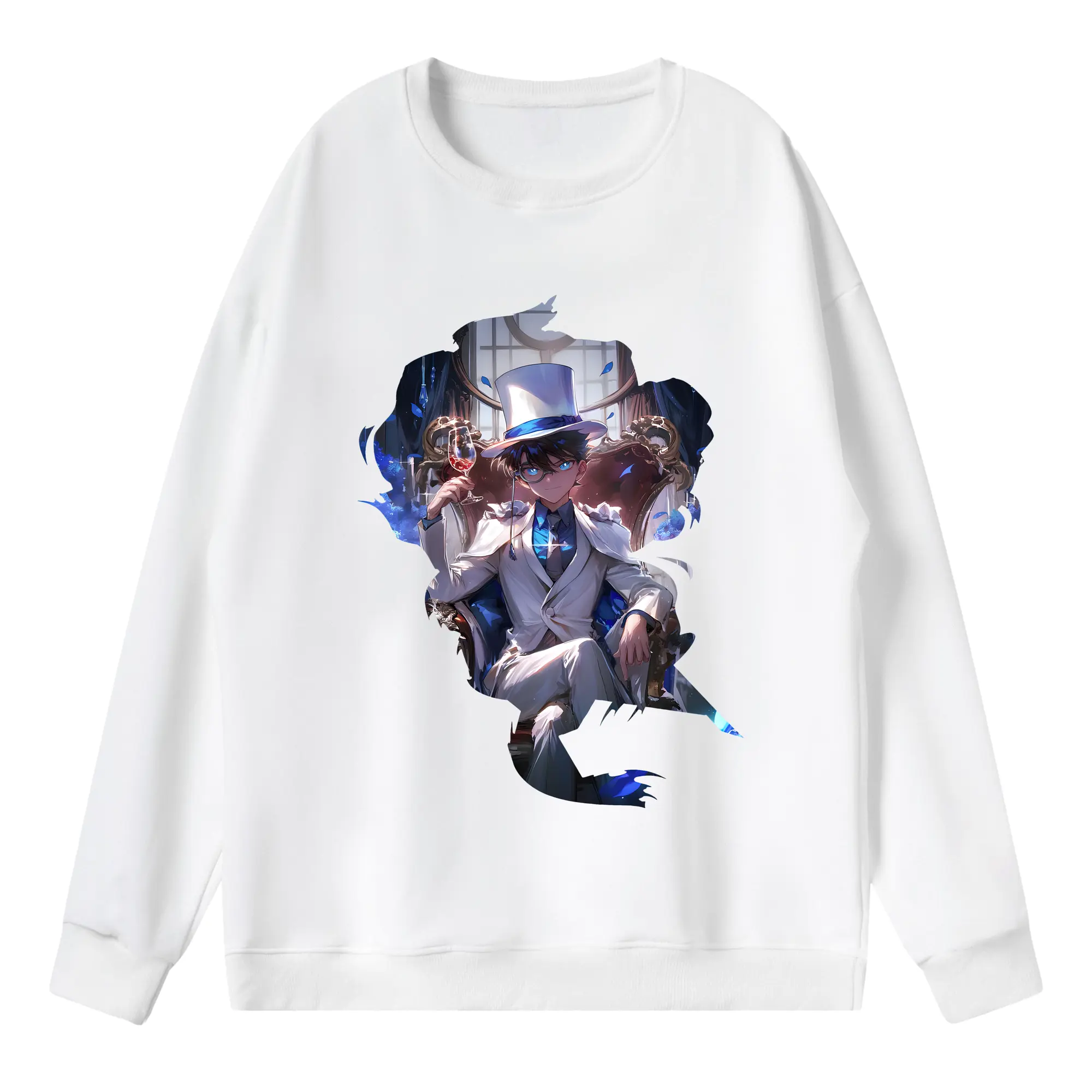 名探偵コナン グッズ 江戸川 コナン - 薄手 クルーネック スウェット 裏毛260g · ポリエステル 春秋向け カジュアル 男女兼用 · トレーナー デイリー スポーツ 散歩に最適