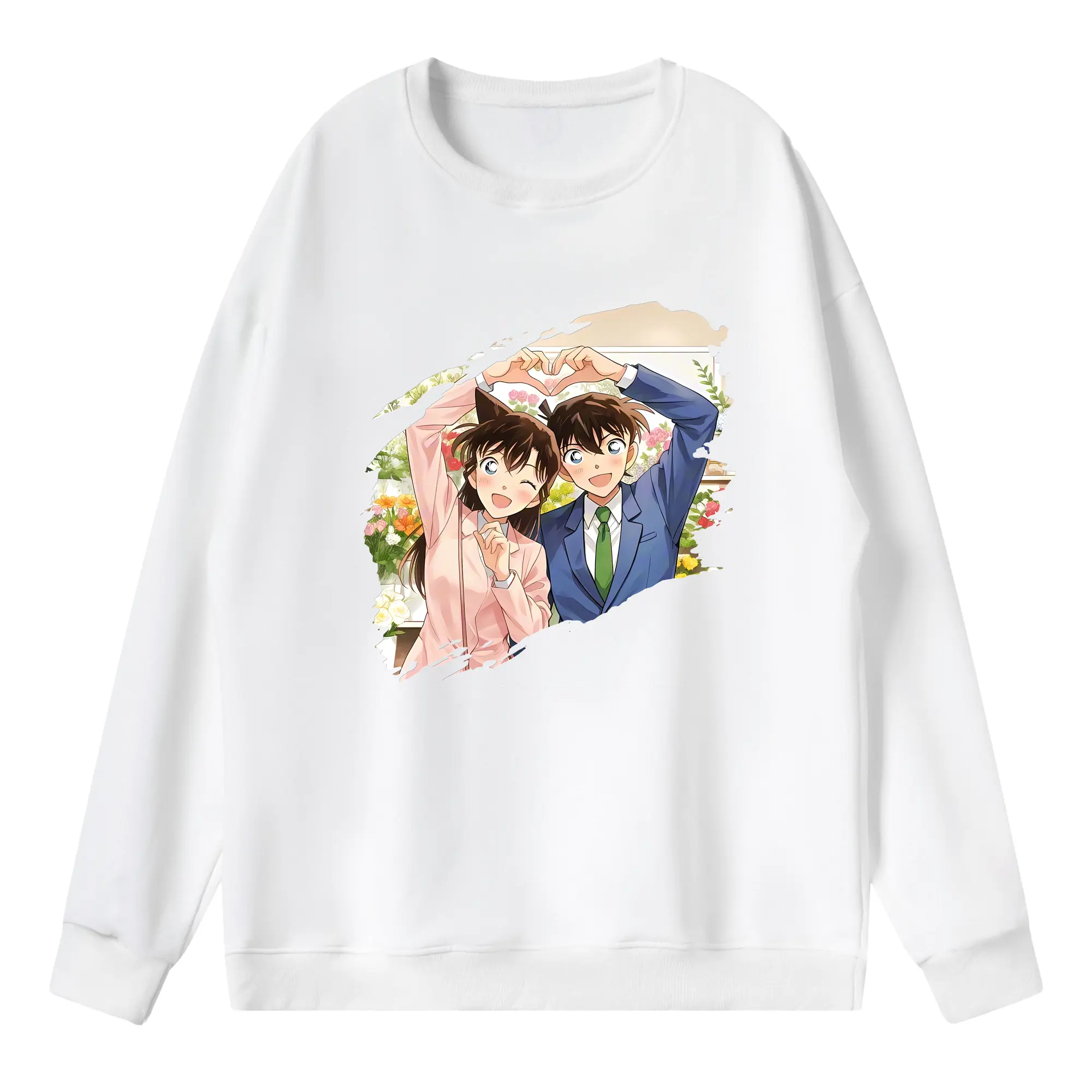 名探偵コナン グッズ 江戸川 コナン - 薄手 クルーネック スウェット 裏毛260g · ポリエステル 春秋向け カジュアル 男女兼用 · トレーナー デイリー スポーツ 散歩に最適