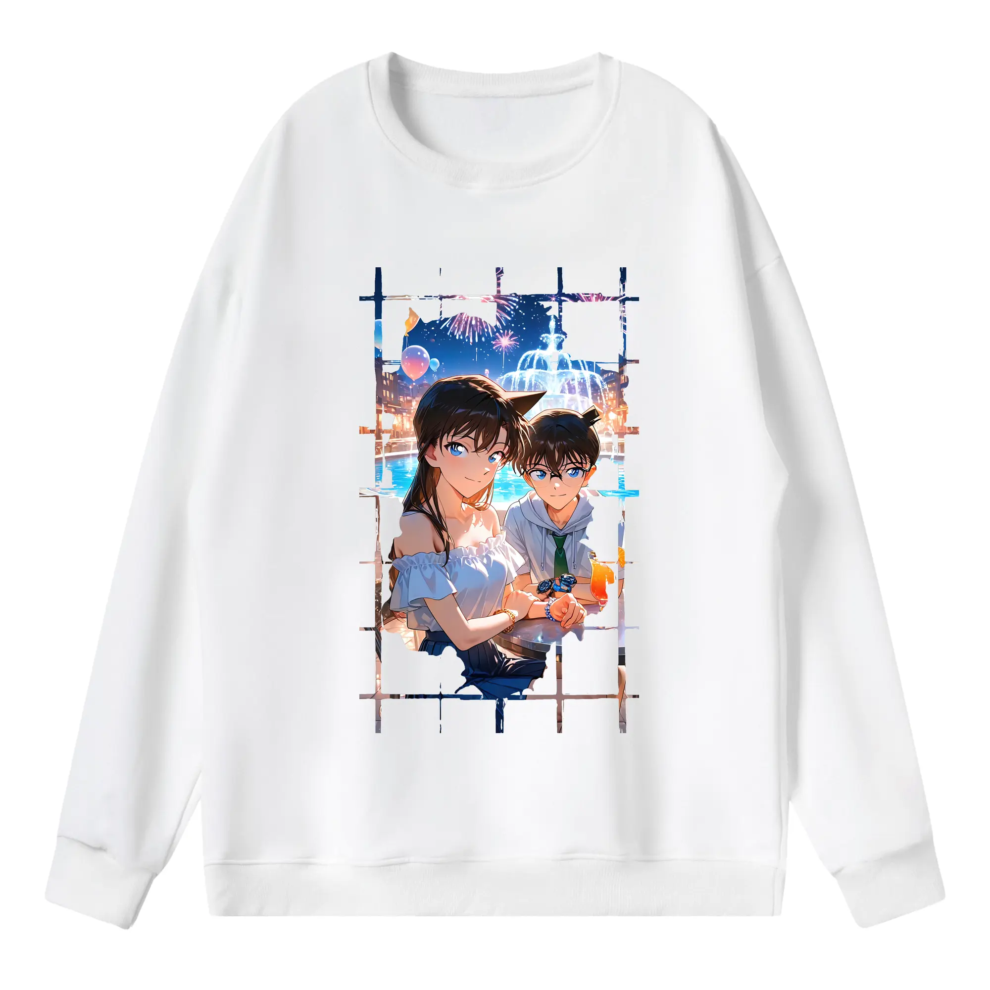 名探偵コナン グッズ 江戸川 コナン - 薄手 クルーネック スウェット 裏毛260g · ポリエステル 春秋向け カジュアル 男女兼用 · トレーナー デイリー スポーツ 散歩に最適