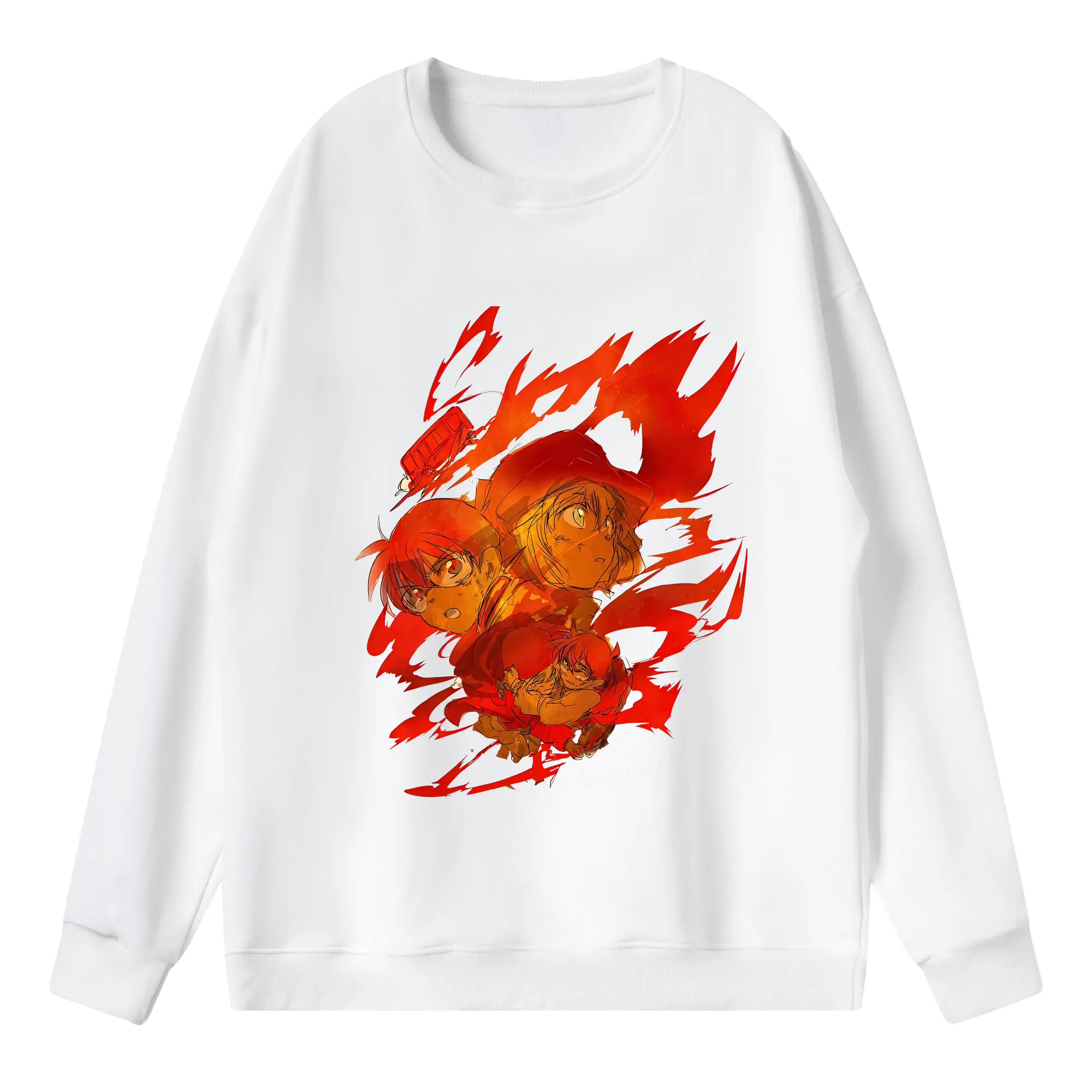 名探偵コナン グッズ 江戸川 コナン - 薄手 クルーネック スウェット 裏毛260g · ポリエステル 春秋向け カジュアル 男女兼用 · トレーナー デイリー スポーツ 散歩に最適