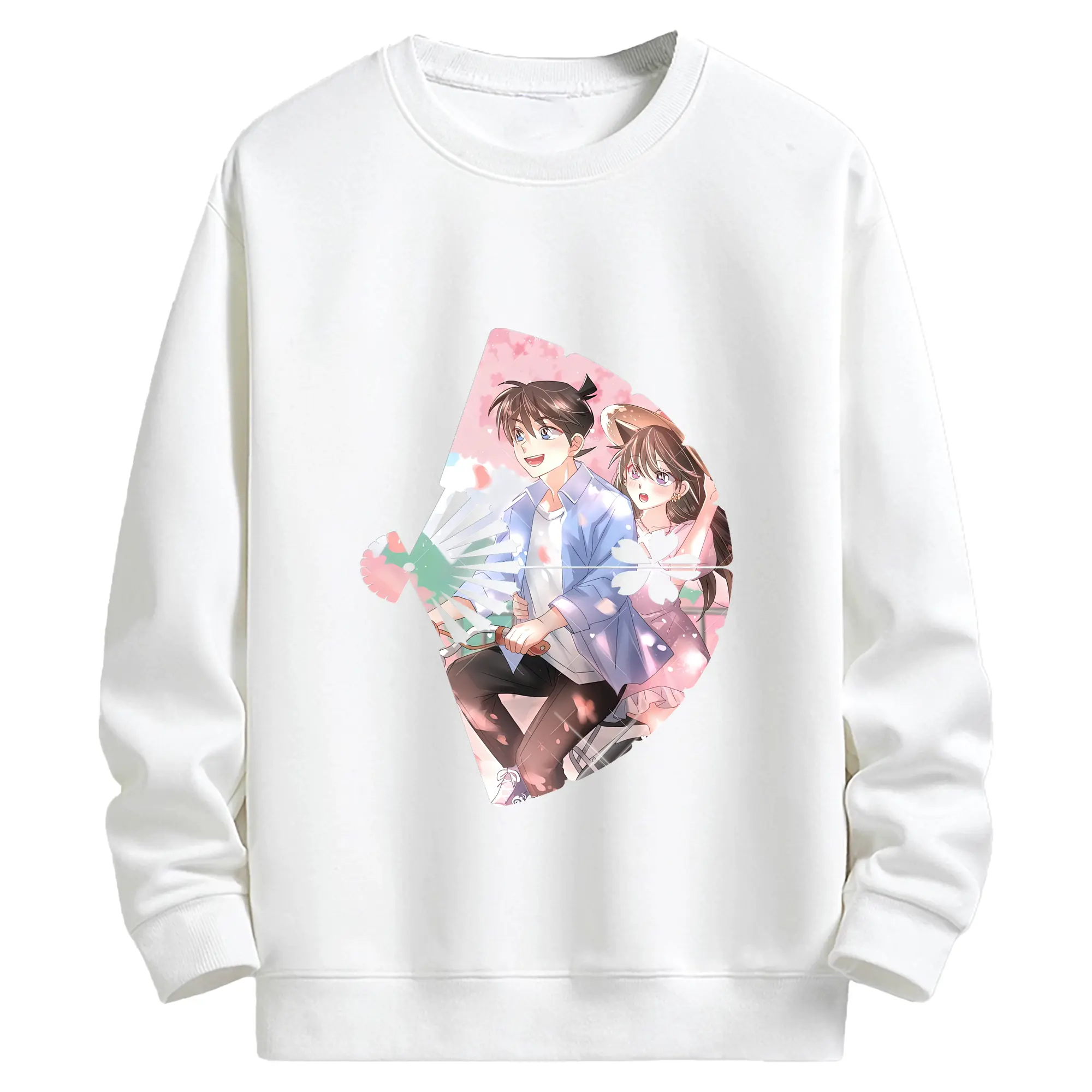 名探偵コナン グッズ 江戸川 コナン - キッズ クルーネックスウェットシャツ ・ フロントプリント ・ 綿80％ ポリエステル20％ ・ 快適 通学 スポーツ 日常使い お散歩用