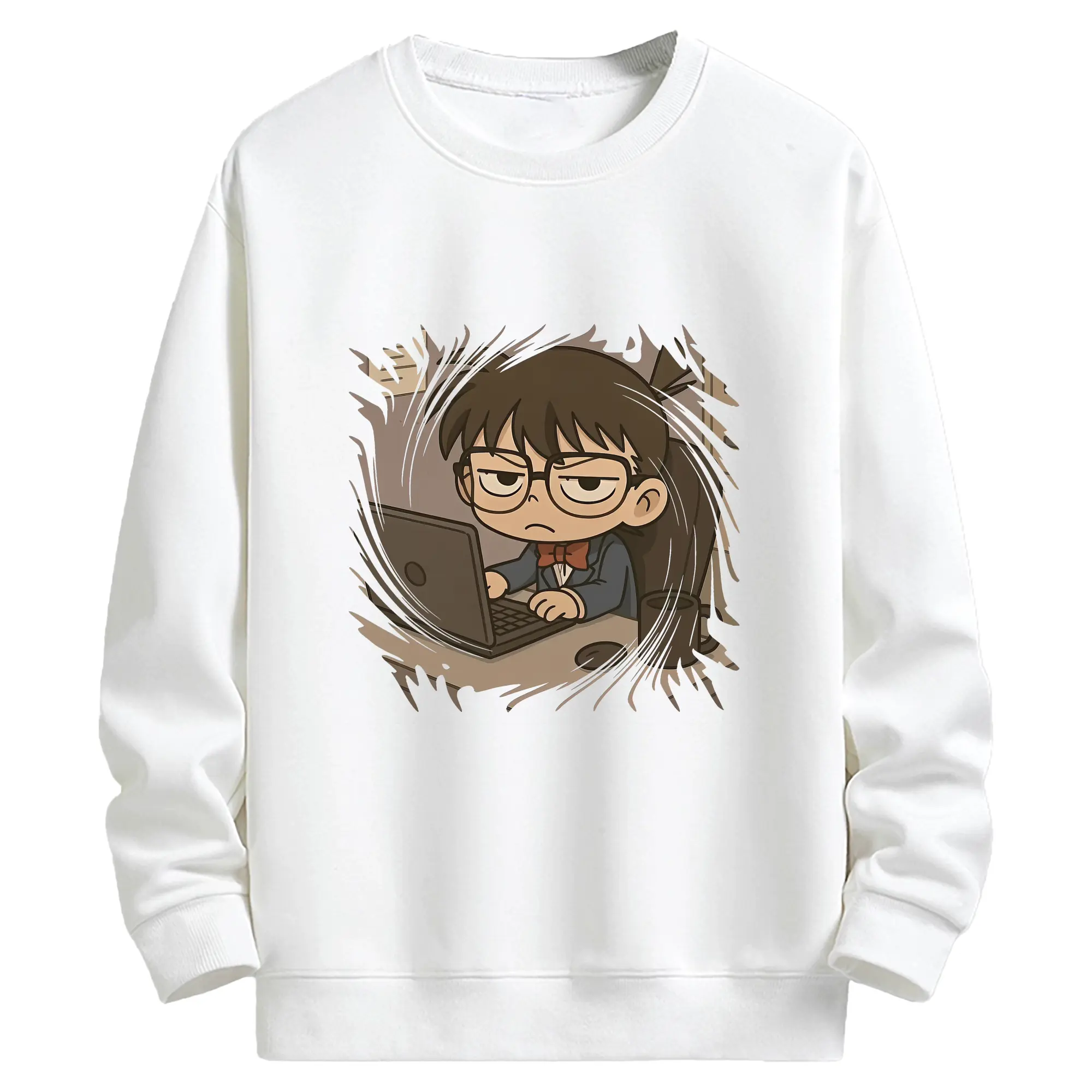 名探偵コナン グッズ 江戸川 コナン - キッズ クルーネックスウェットシャツ ・ フロントプリント ・ 綿80％ ポリエステル20％ ・ 快適 通学 スポーツ 日常使い お散歩用