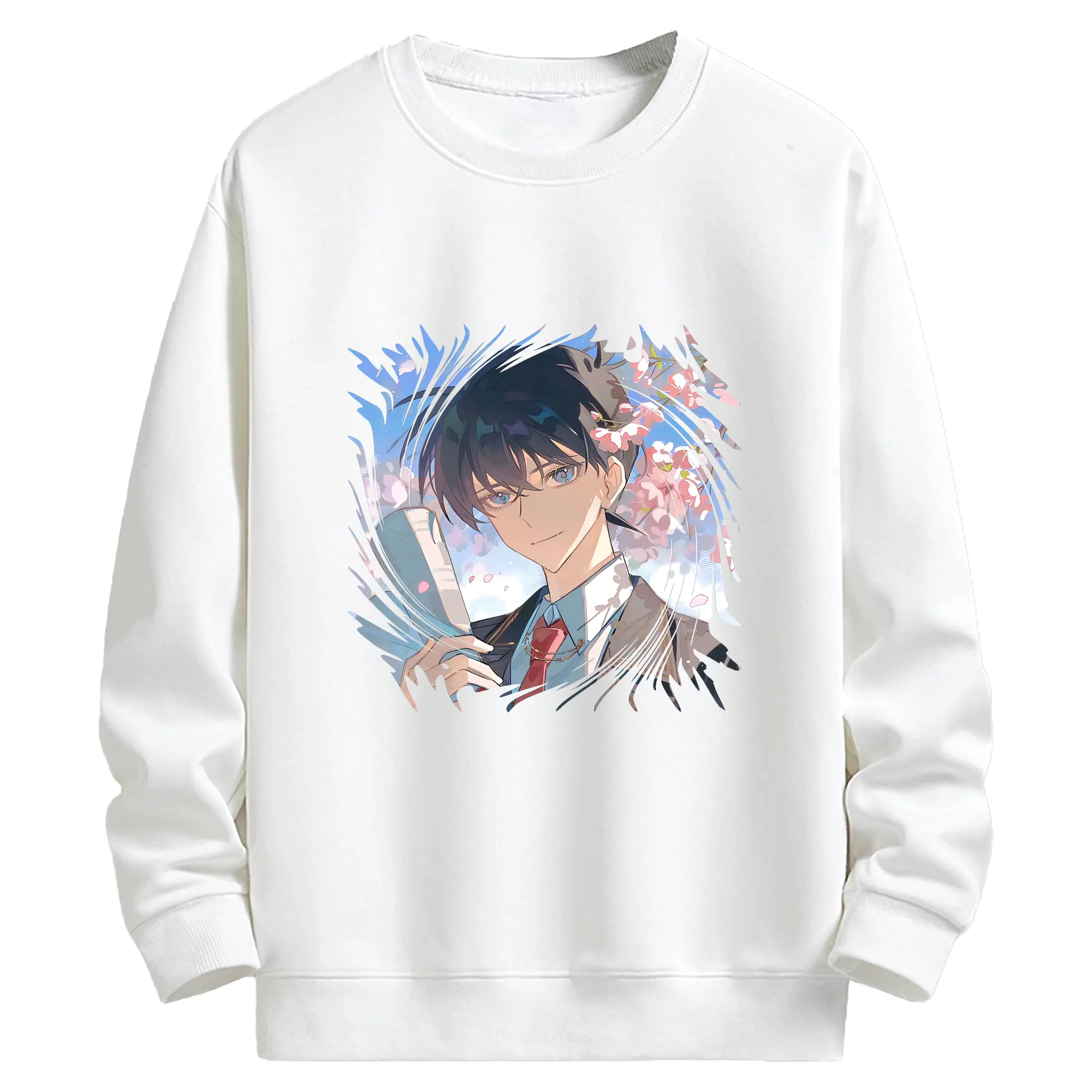 名探偵コナン グッズ 江戸川 コナン - キッズ クルーネックスウェットシャツ ・ フロントプリント ・ 綿80％ ポリエステル20％ ・ 快適 通学 スポーツ 日常使い お散歩用