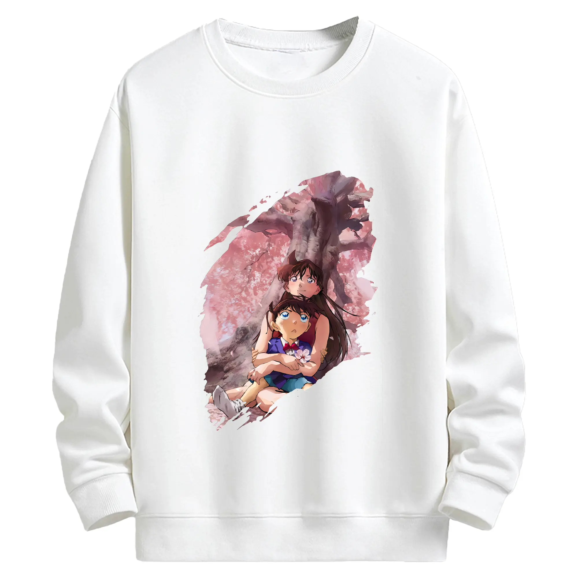 名探偵コナン グッズ 江戸川 コナン - キッズ クルーネックスウェットシャツ ・ フロントプリント ・ 綿80％ ポリエステル20％ ・ 快適 通学 スポーツ 日常使い お散歩用