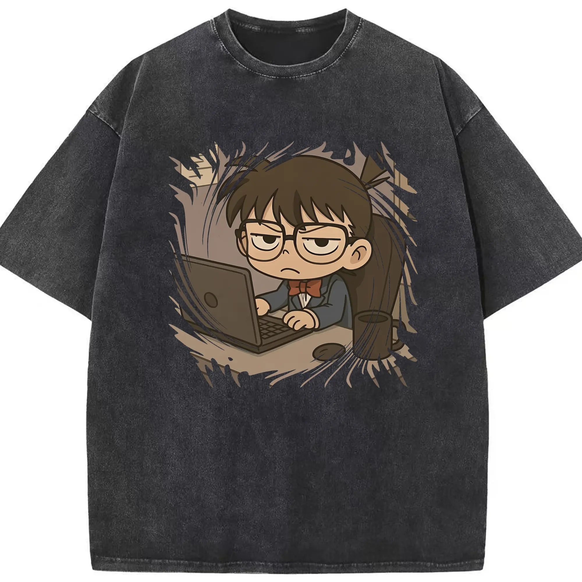 名探偵コナン グッズ 江戸川 コナン - 綿100％ ヴィンテージ風 半袖Tシャツ ・ フロントプリント ・ 柔らか肌触り ・ 通気性 快適 ・ スポーツ カジュアル 外出用