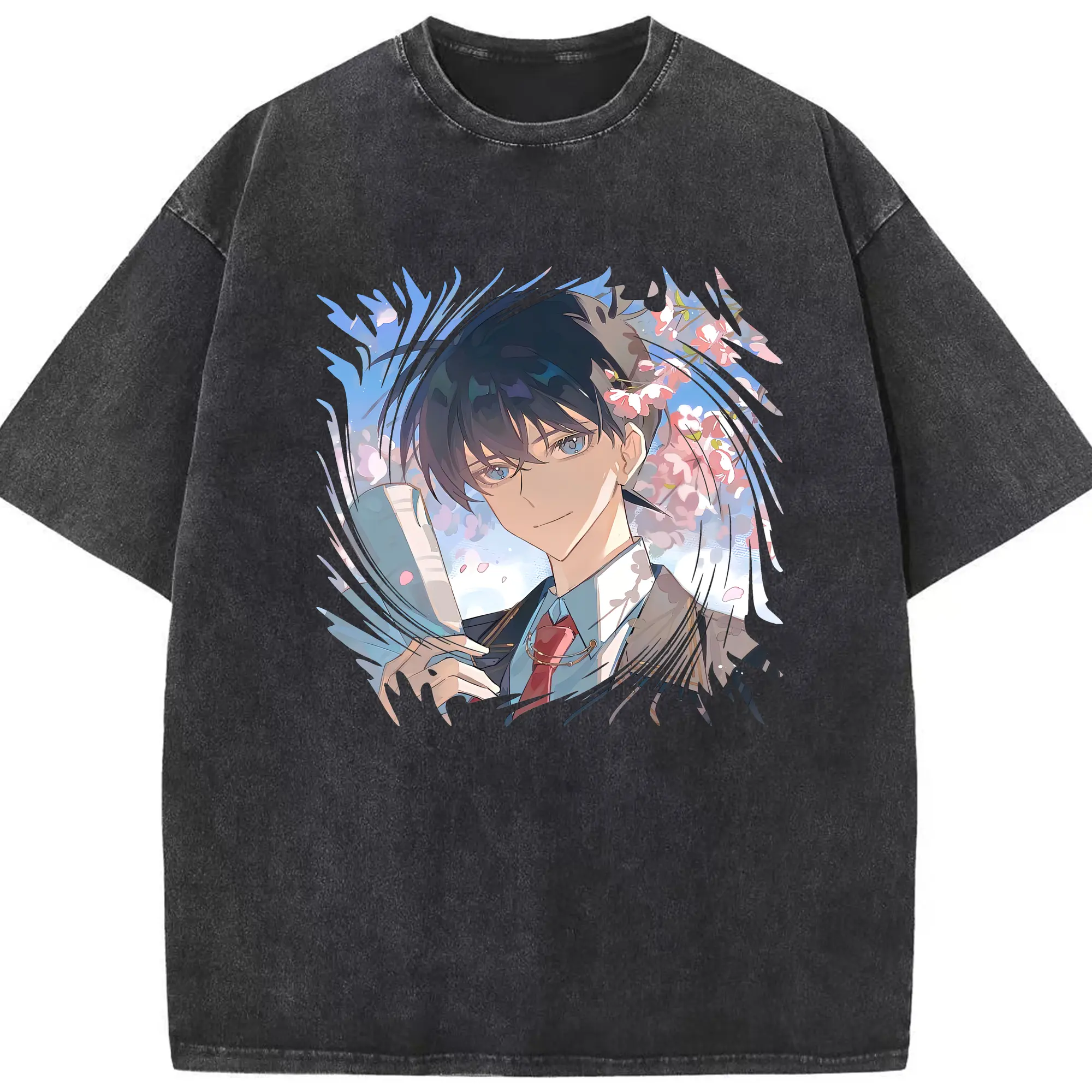 名探偵コナン グッズ 江戸川 コナン - 綿100％ ヴィンテージ風 半袖Tシャツ ・ フロントプリント ・ 柔らか肌触り ・ 通気性 快適 ・ スポーツ カジュアル 外出用