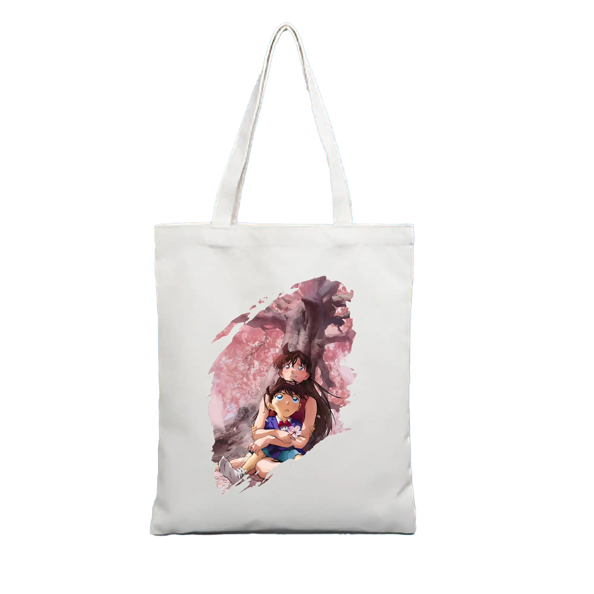 名探偵コナン グッズ 江戸川 コナン - 縦型キャンバス手提げバッグ（トートバッグ） ・ キャンバス素材 ・ ショッピング用 ・ 軽量 丈夫 お手入れ簡単