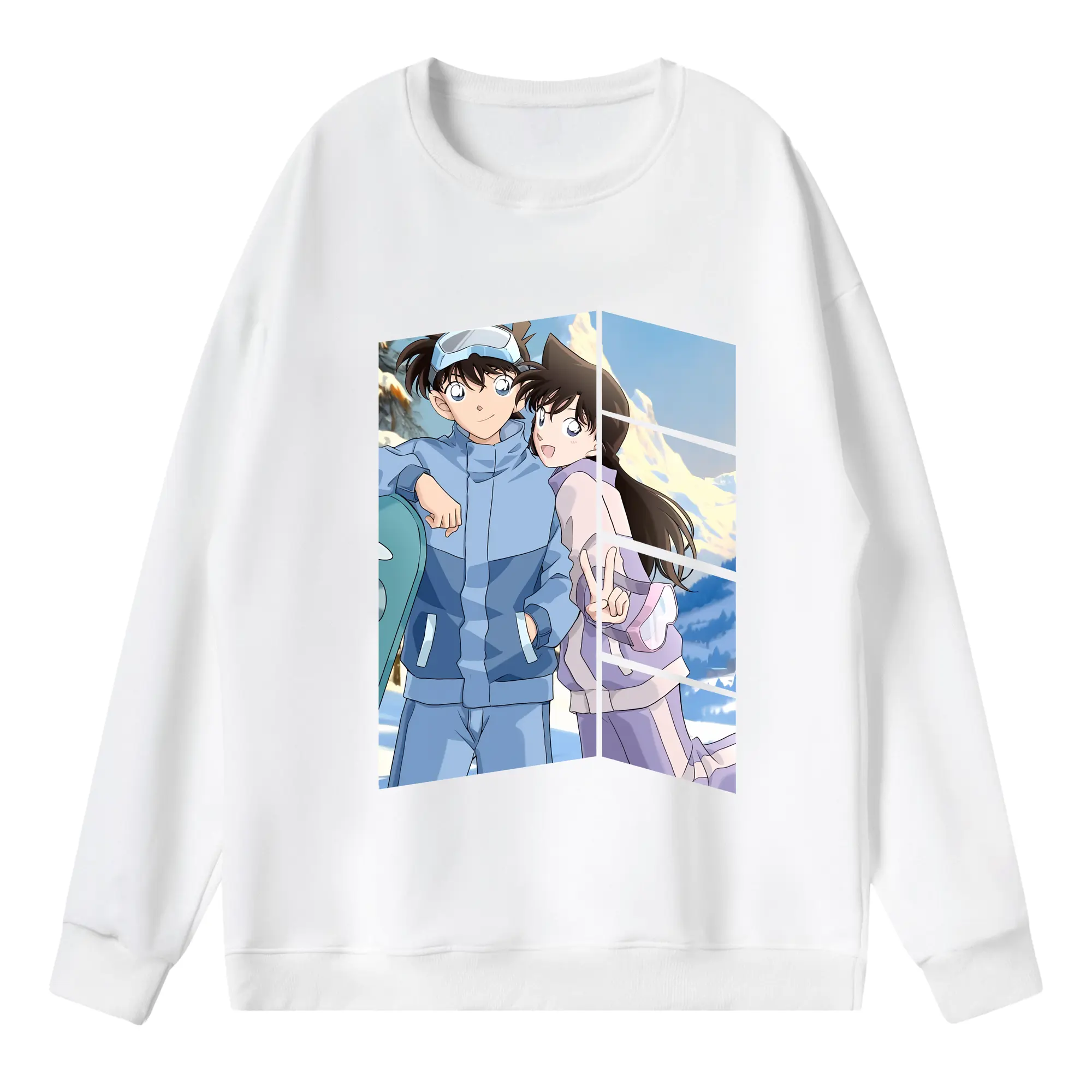 名探偵コナン グッズ 毛利 蘭 - 薄手 クルーネック スウェット 裏毛260g · ポリエステル 春秋向け カジュアル 男女兼用 · トレーナー デイリー スポーツ 散歩に最適