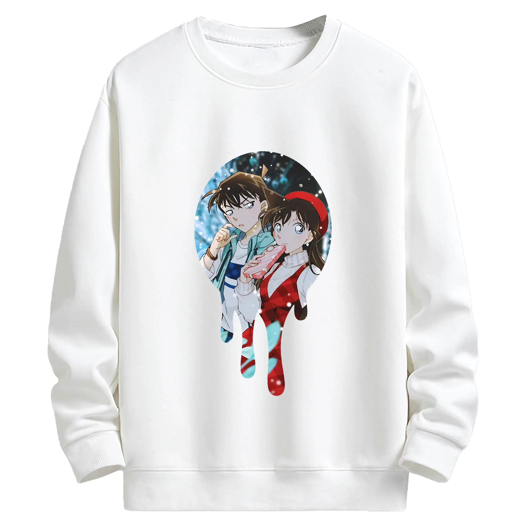 名探偵コナン グッズ 毛利 蘭 - キッズ クルーネックスウェットシャツ ・ フロントプリント ・ 綿80％ ポリエステル20％ ・ 快適 通学 スポーツ 日常使い お散歩用