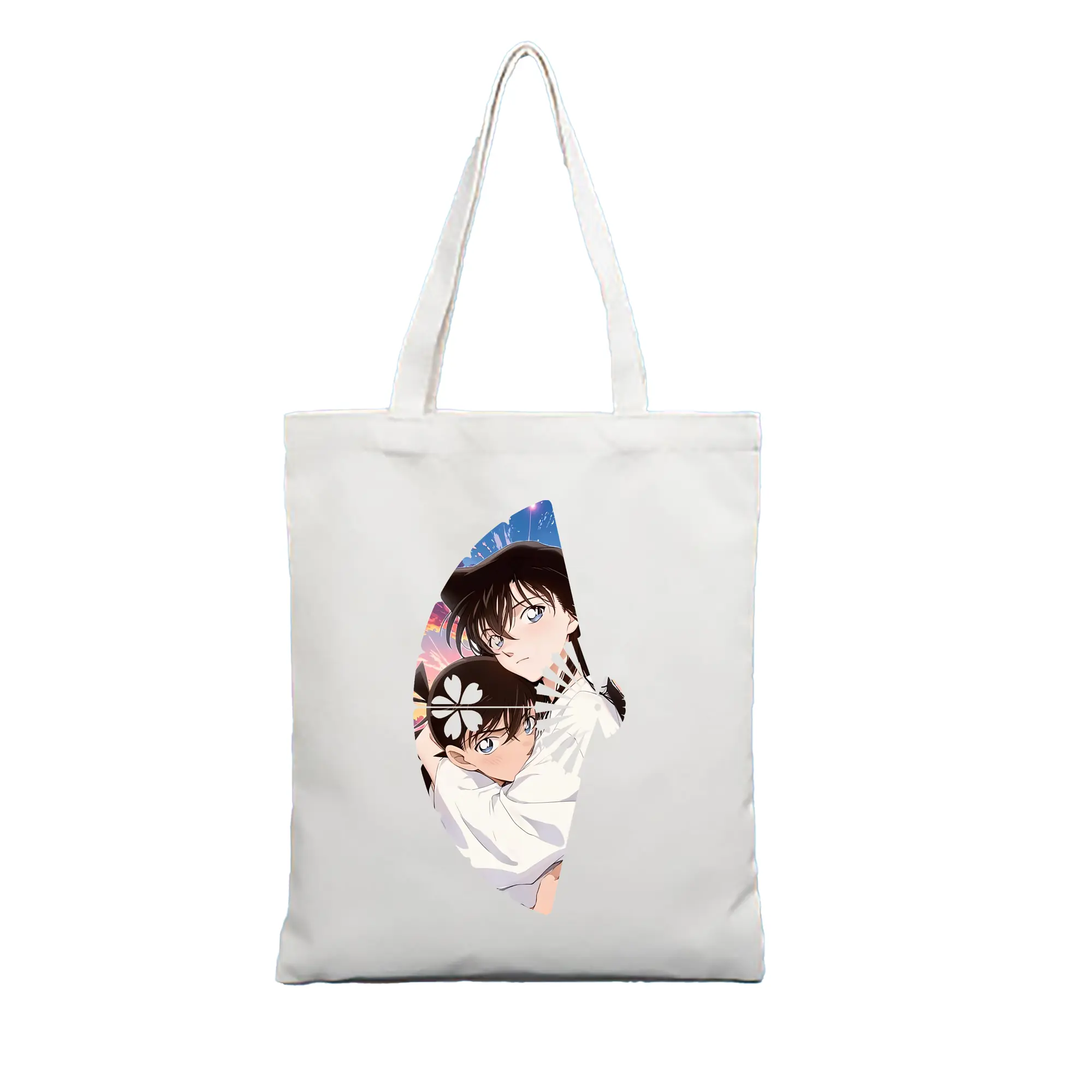 名探偵コナン グッズ 毛利 蘭 - 縦型キャンバス手提げバッグ（トートバッグ） ・ キャンバス素材 ・ ショッピング用 ・ 軽量 丈夫 お手入れ簡単