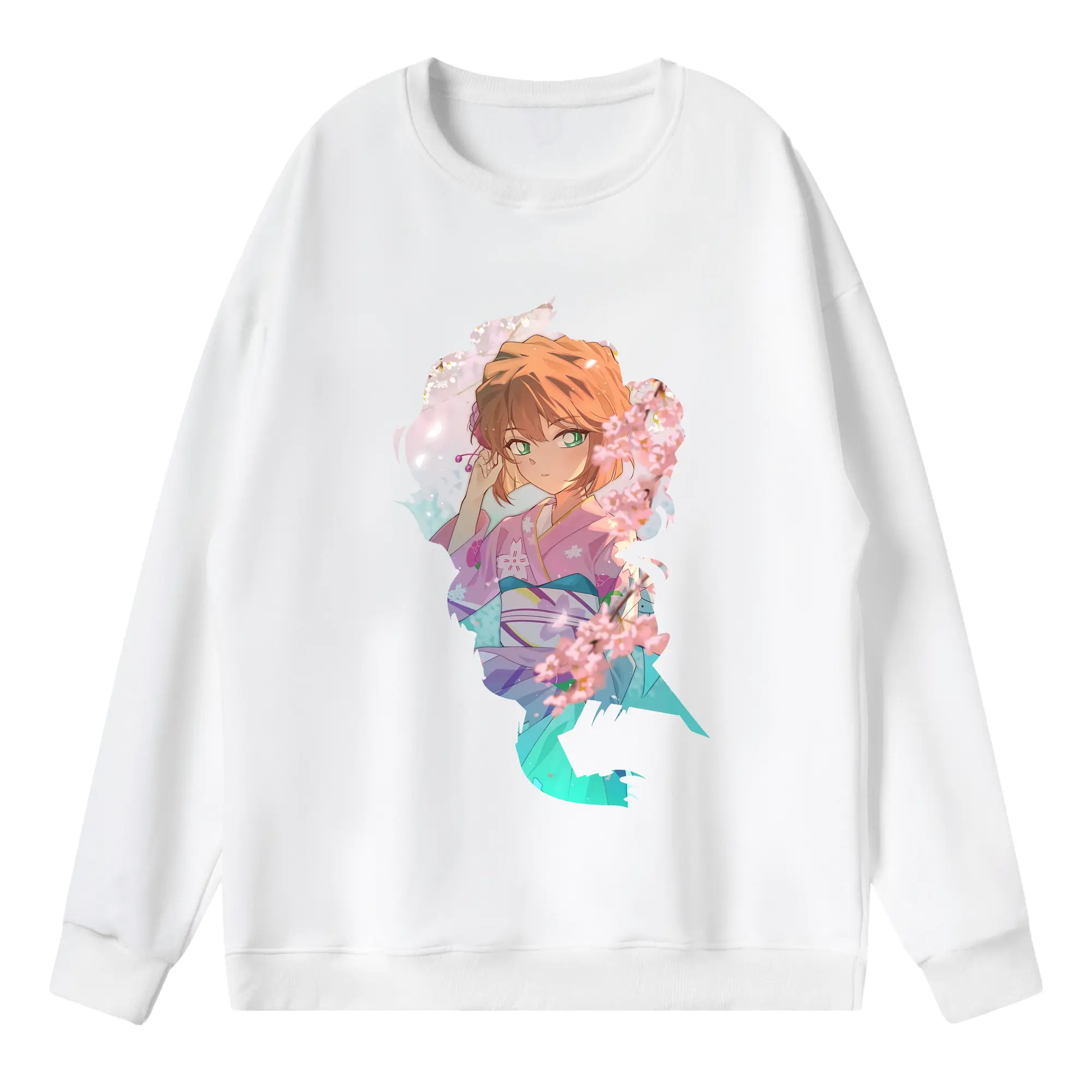 名探偵コナン グッズ 灰原 哀 - 薄手 クルーネック スウェット 裏毛260g · ポリエステル 春秋向け カジュアル 男女兼用 · トレーナー デイリー スポーツ 散歩に最適