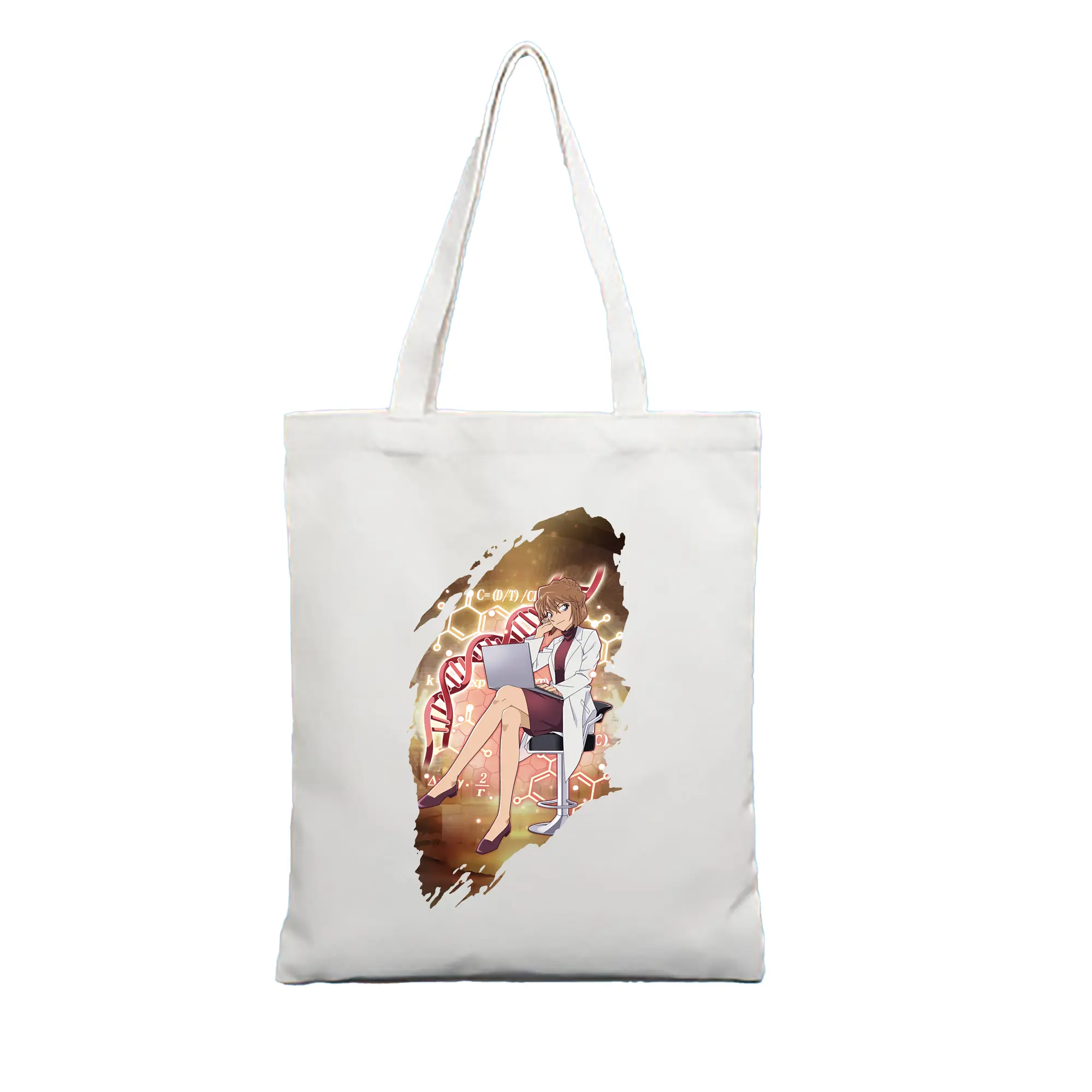 名探偵コナン グッズ 灰原 哀 - 縦型キャンバス手提げバッグ（トートバッグ） ・ キャンバス素材 ・ ショッピング用 ・ 軽量 丈夫 お手入れ簡単