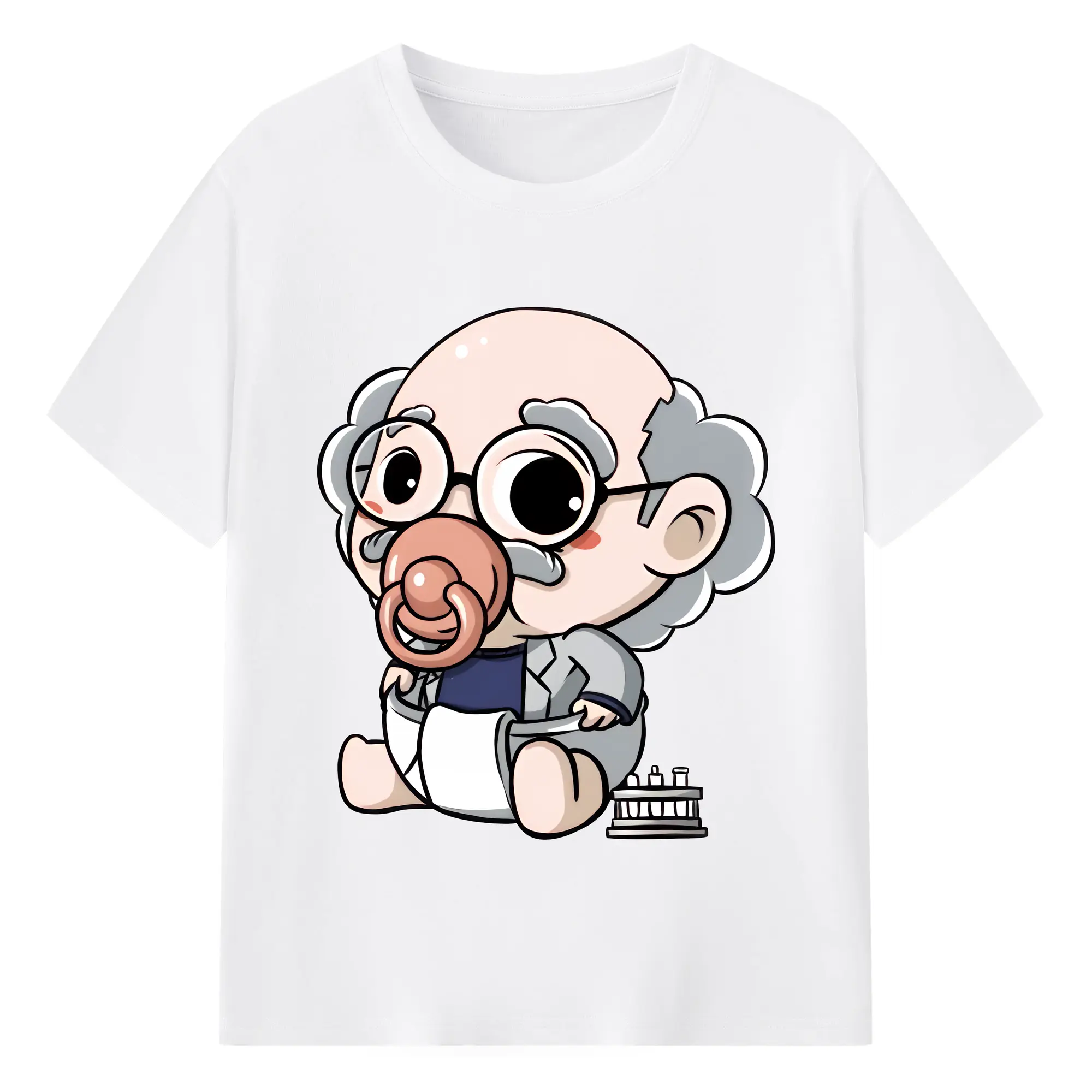 名探偵コナン グッズ 阿笠 博士 - 綿100％ 半袖Tシャツ ・ フロントプリント ・ 快適 通気性 ・ 日常使い 散歩 スポーツ用