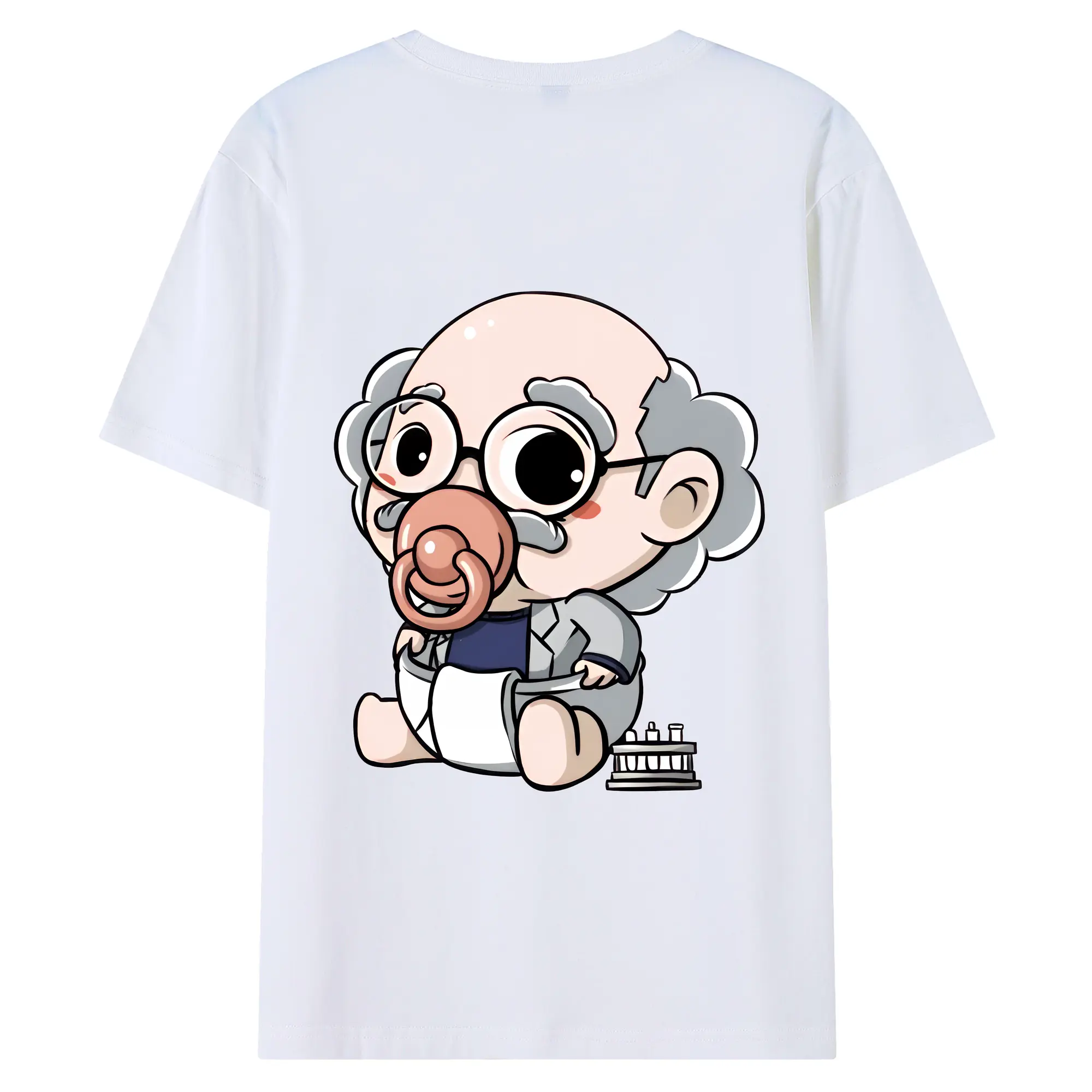 名探偵コナン グッズ 阿笠 博士 - 綿100％ 半袖Tシャツ ・ バックプリント ・ 快適 通気性 ・ 日常使い 散歩 スポーツ用