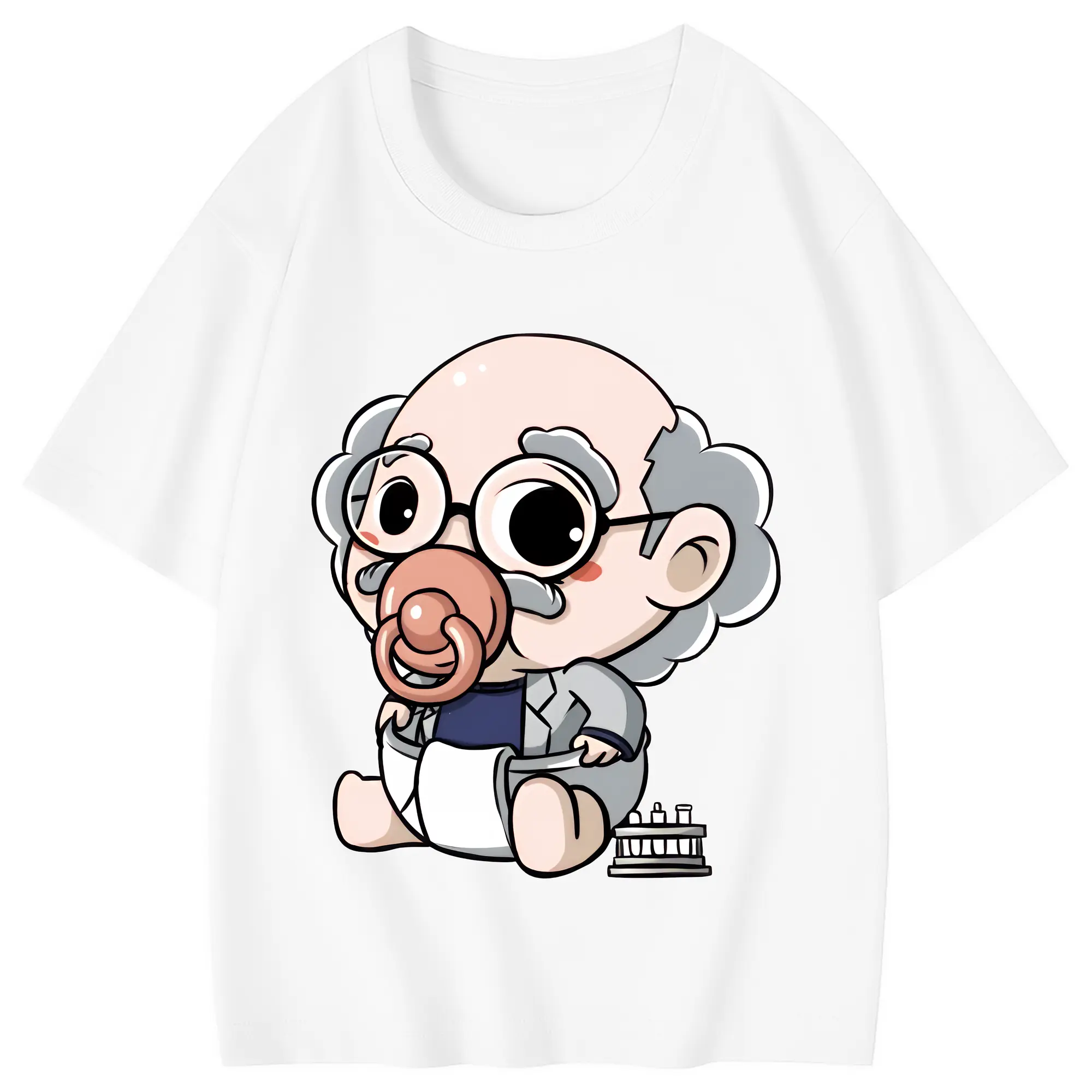 名探偵コナン グッズ 阿笠 博士 - 綿100％ キッズTシャツ ・ フロントプリント ・ 快適 通気性 ・ スポーツ カジュアル 散歩用