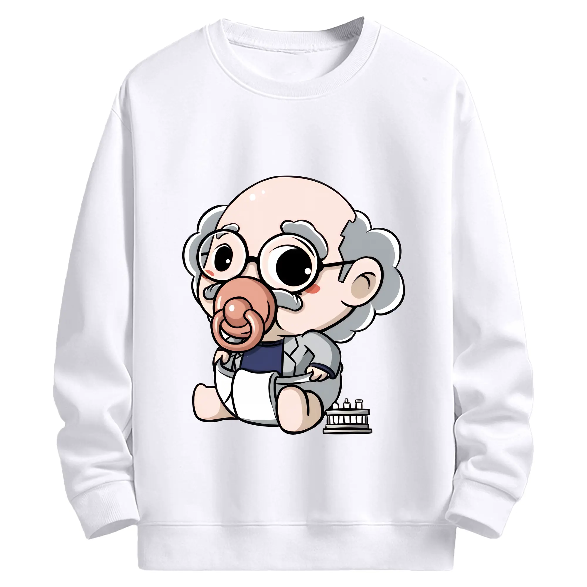 名探偵コナン グッズ 阿笠 博士 - 高品質 クルーネック スウェット ・ コットン59％ ポリエステル41％ ・ ユニセックス 長袖 トレーナー ・ カジュアル デイリー スポーツ 散歩用