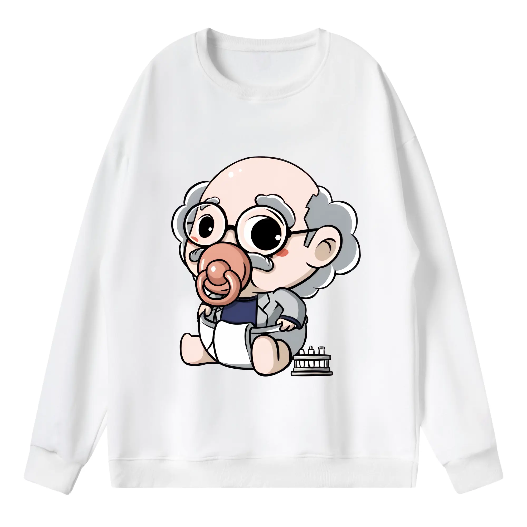 名探偵コナン グッズ 阿笠 博士 - 薄手 クルーネック スウェット 裏毛260g · ポリエステル 春秋向け カジュアル 男女兼用 · トレーナー デイリー スポーツ 散歩に最適