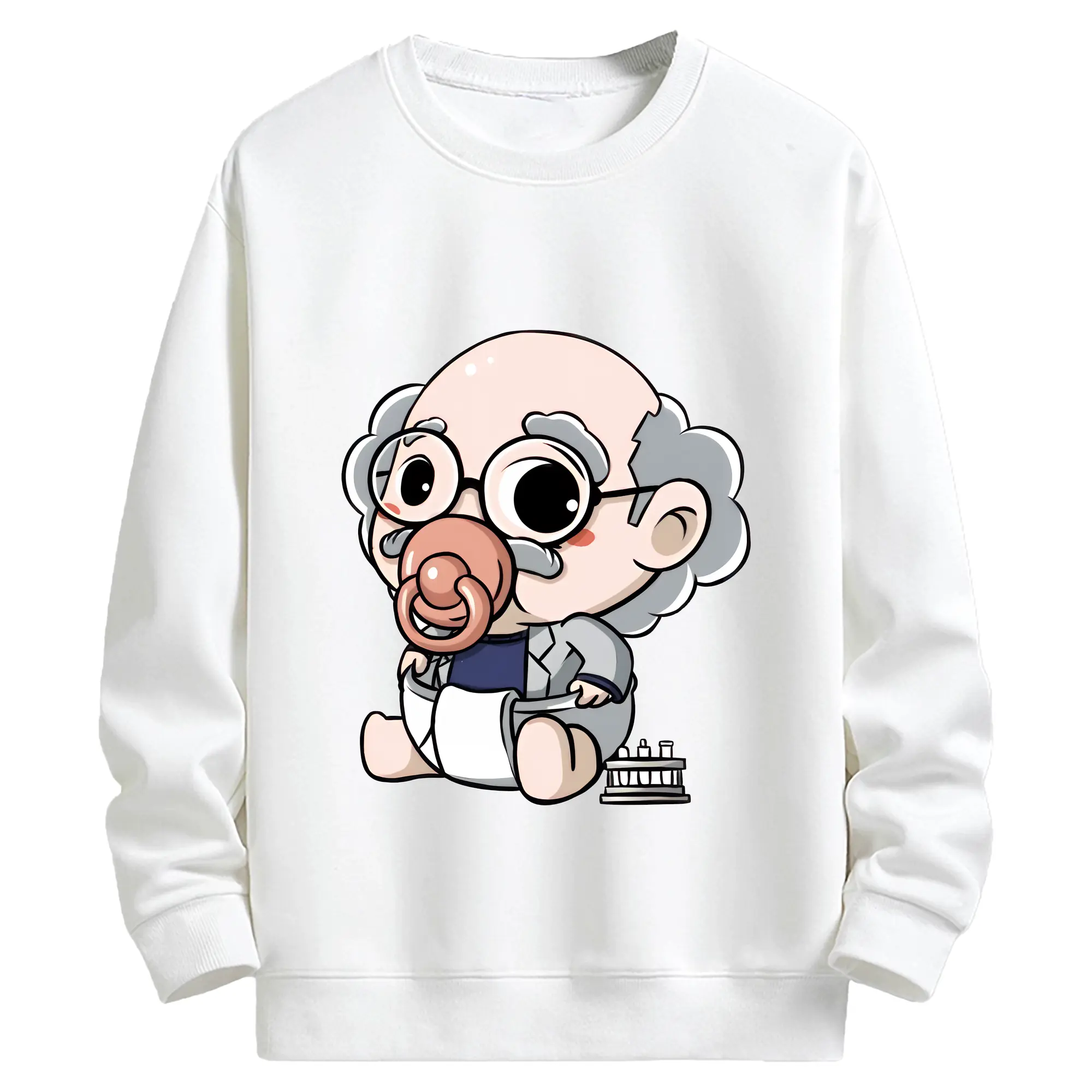 名探偵コナン グッズ 阿笠 博士 - キッズ クルーネックスウェットシャツ ・ フロントプリント ・ 綿80％ ポリエステル20％ ・ 快適 通学 スポーツ 日常使い お散歩用