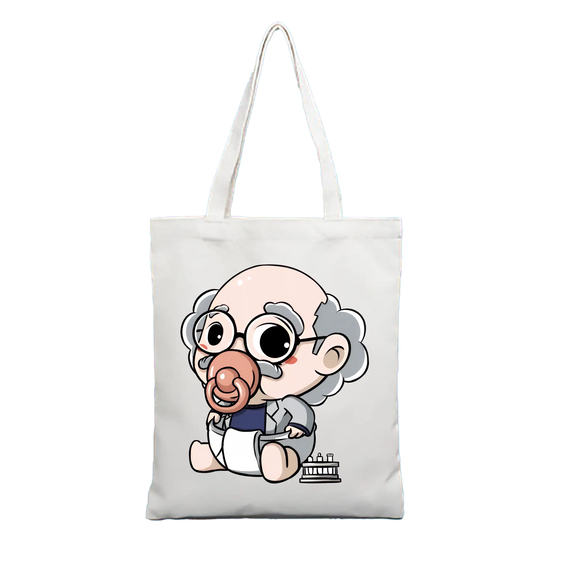 名探偵コナン グッズ 阿笠 博士 - 縦型キャンバス手提げバッグ（トートバッグ） ・ キャンバス素材 ・ ショッピング用 ・ 軽量 丈夫 お手入れ簡単