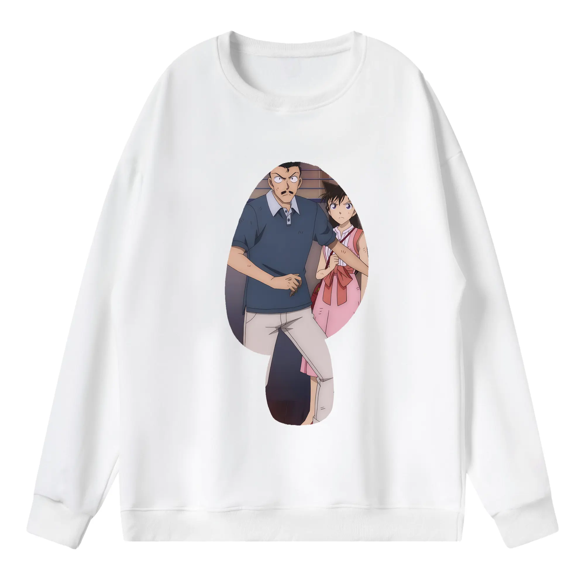 名探偵コナン グッズ 毛利 小五郎 - 薄手 クルーネック スウェット 裏毛260g · ポリエステル 春秋向け カジュアル 男女兼用 · トレーナー デイリー スポーツ 散歩に最適