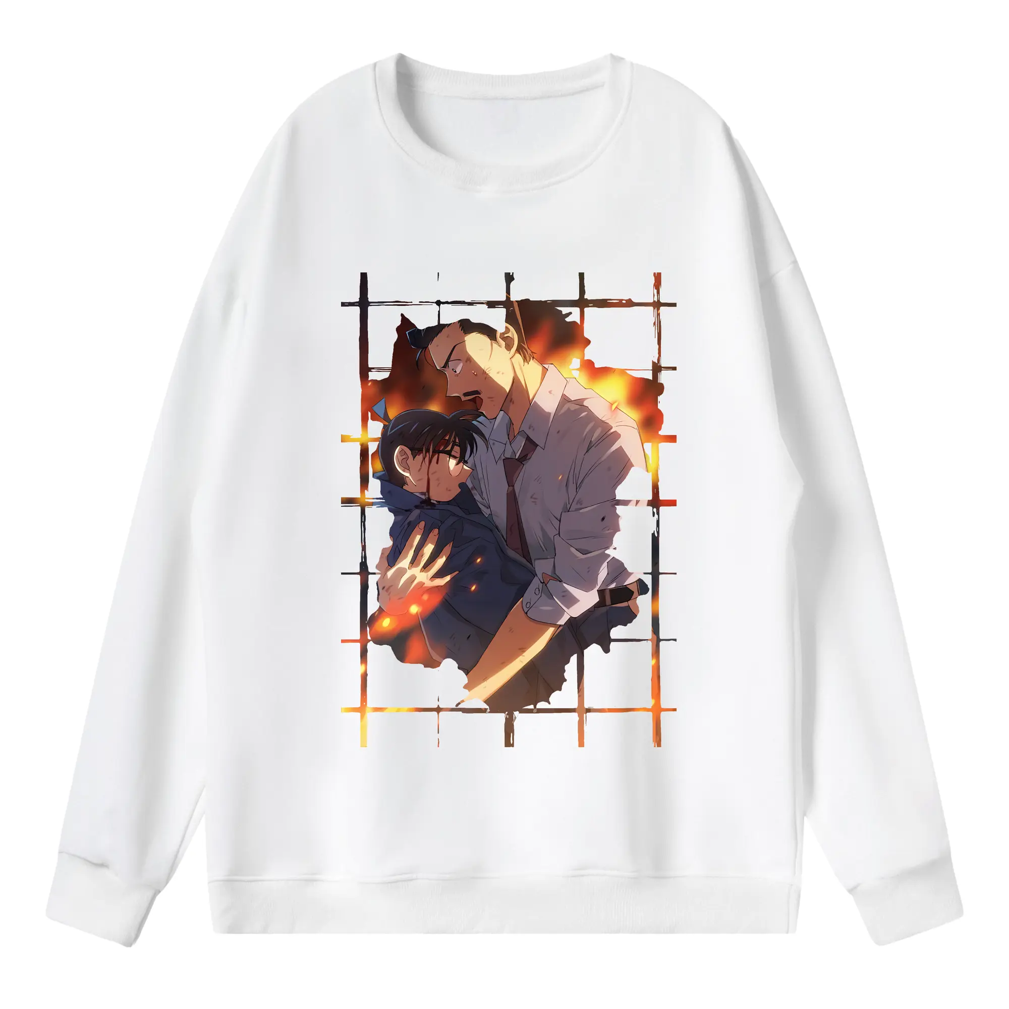 名探偵コナン グッズ 毛利 小五郎 - 薄手 クルーネック スウェット 裏毛260g · ポリエステル 春秋向け カジュアル 男女兼用 · トレーナー デイリー スポーツ 散歩に最適