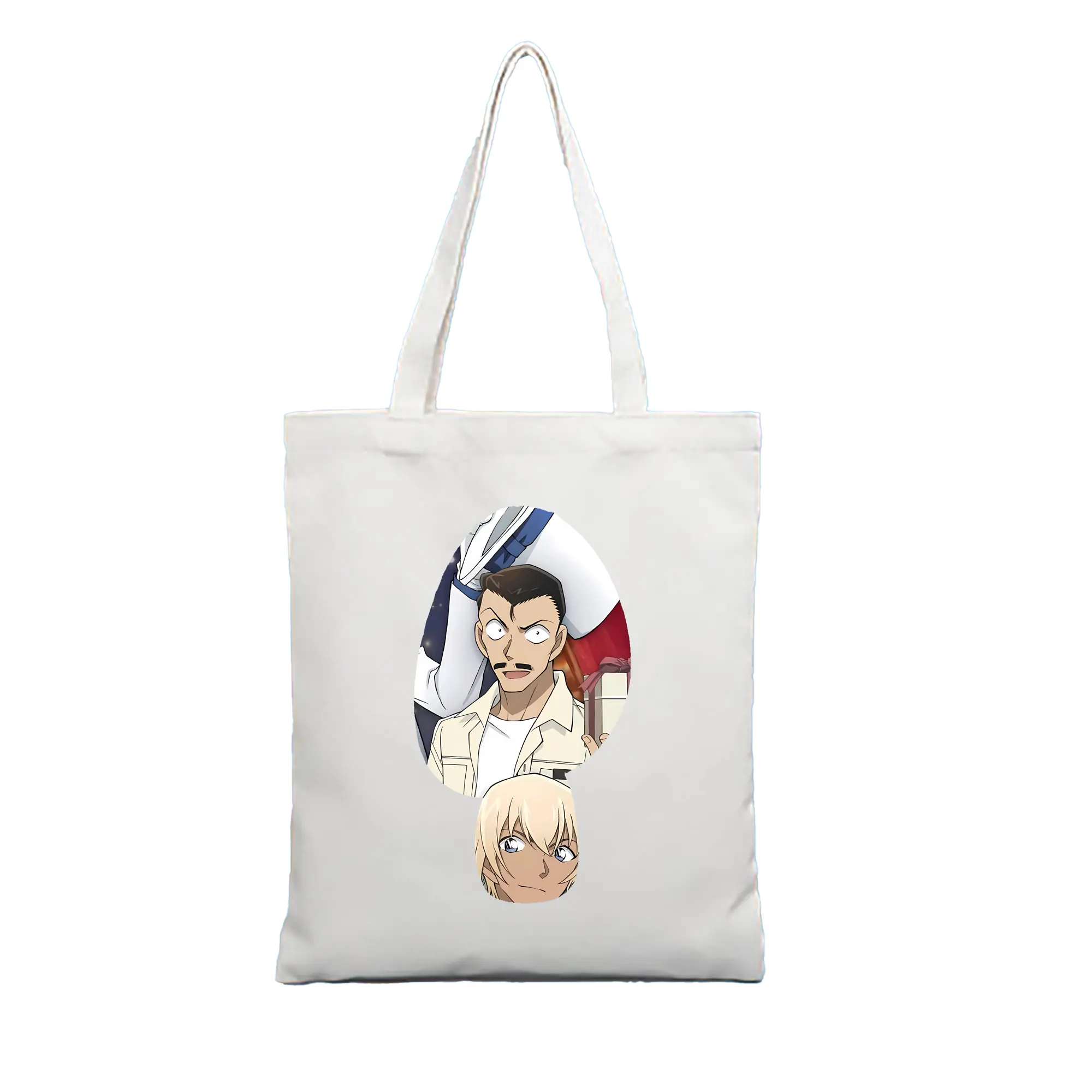 名探偵コナン グッズ 毛利 小五郎 - 縦型キャンバス手提げバッグ（トートバッグ） ・ キャンバス素材 ・ ショッピング用 ・ 軽量 丈夫 お手入れ簡単