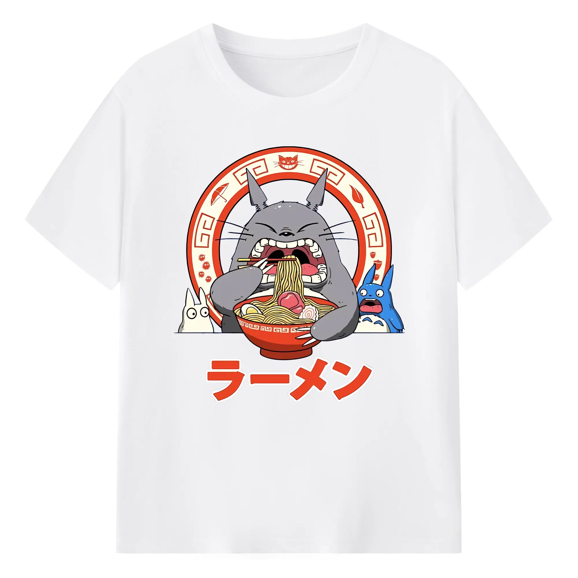 となりのトトロ グッズ トトロ - 綿100％ 半袖Tシャツ ・ フロントプリント ・ 快適 通気性 ・ 日常使い 散歩 スポーツ用