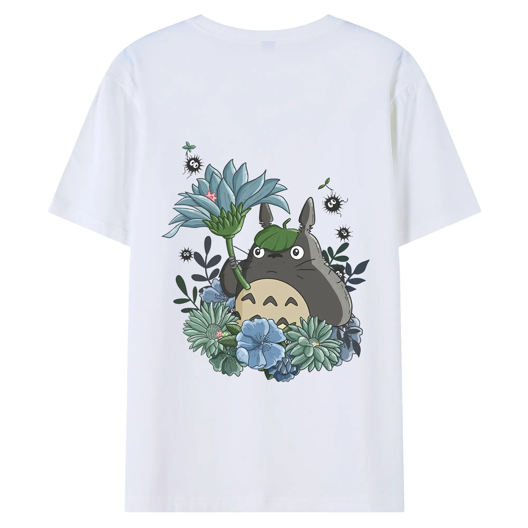 となりのトトロ グッズ トトロ - 綿100％ 半袖Tシャツ ・ バックプリント ・ 快適 通気性 ・ 日常使い 散歩 スポーツ用