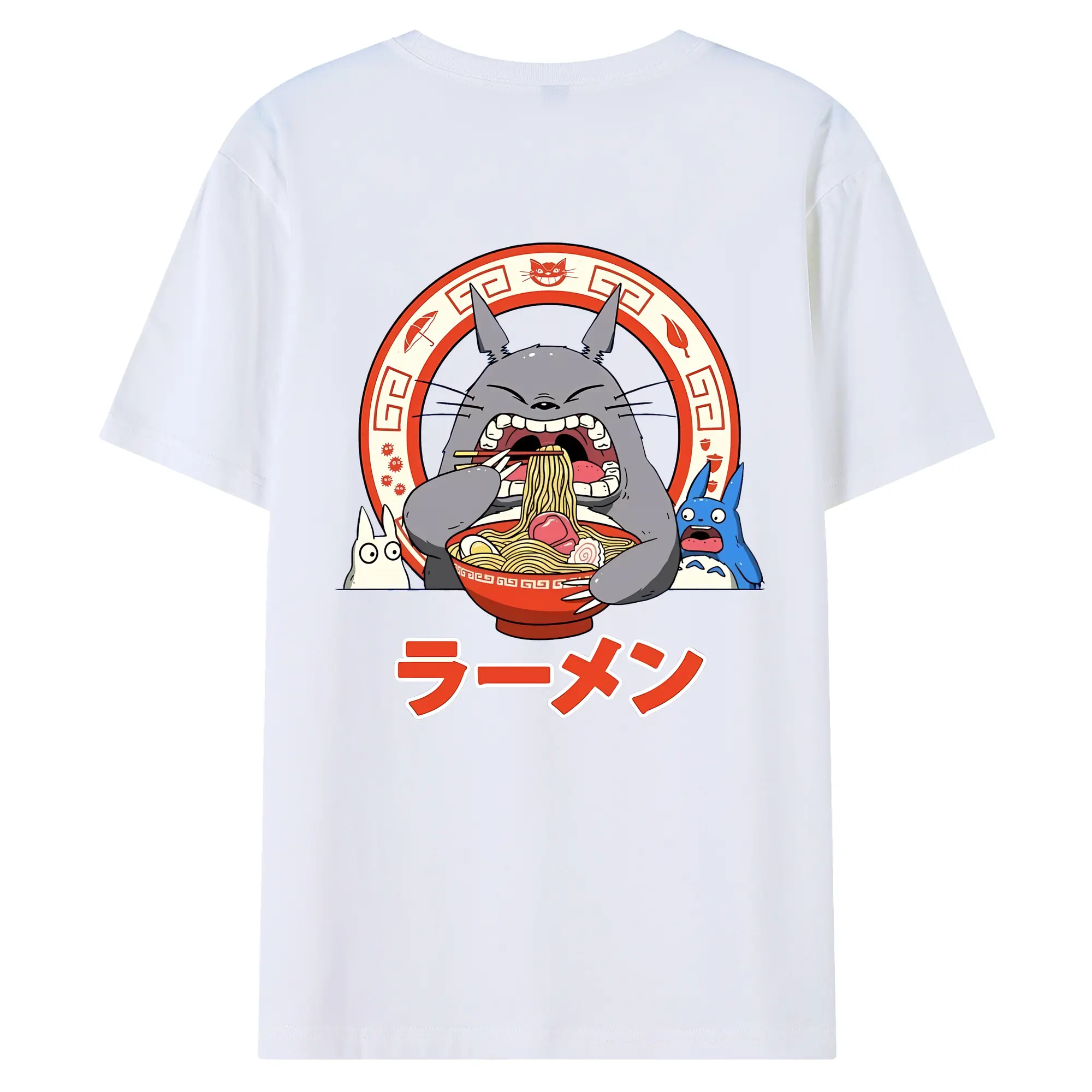 となりのトトロ グッズ トトロ - 綿100％ 半袖Tシャツ ・ バックプリント ・ 快適 通気性 ・ 日常使い 散歩 スポーツ用