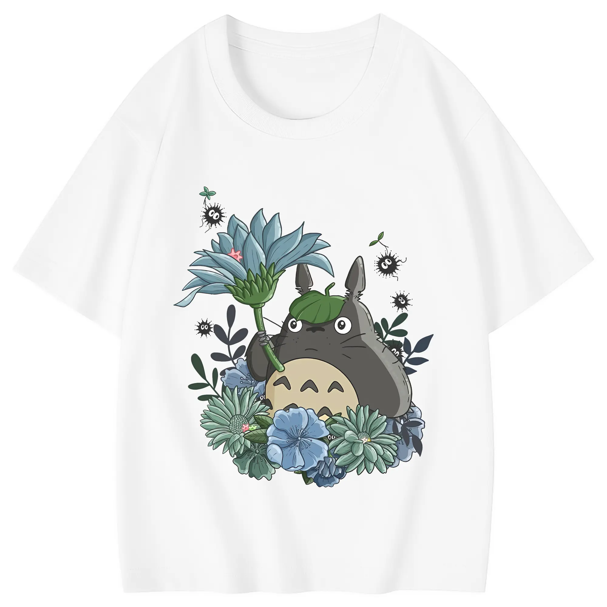 となりのトトロ グッズ トトロ - 綿100％ キッズTシャツ ・ フロントプリント ・ 快適 通気性 ・ スポーツ カジュアル 散歩用