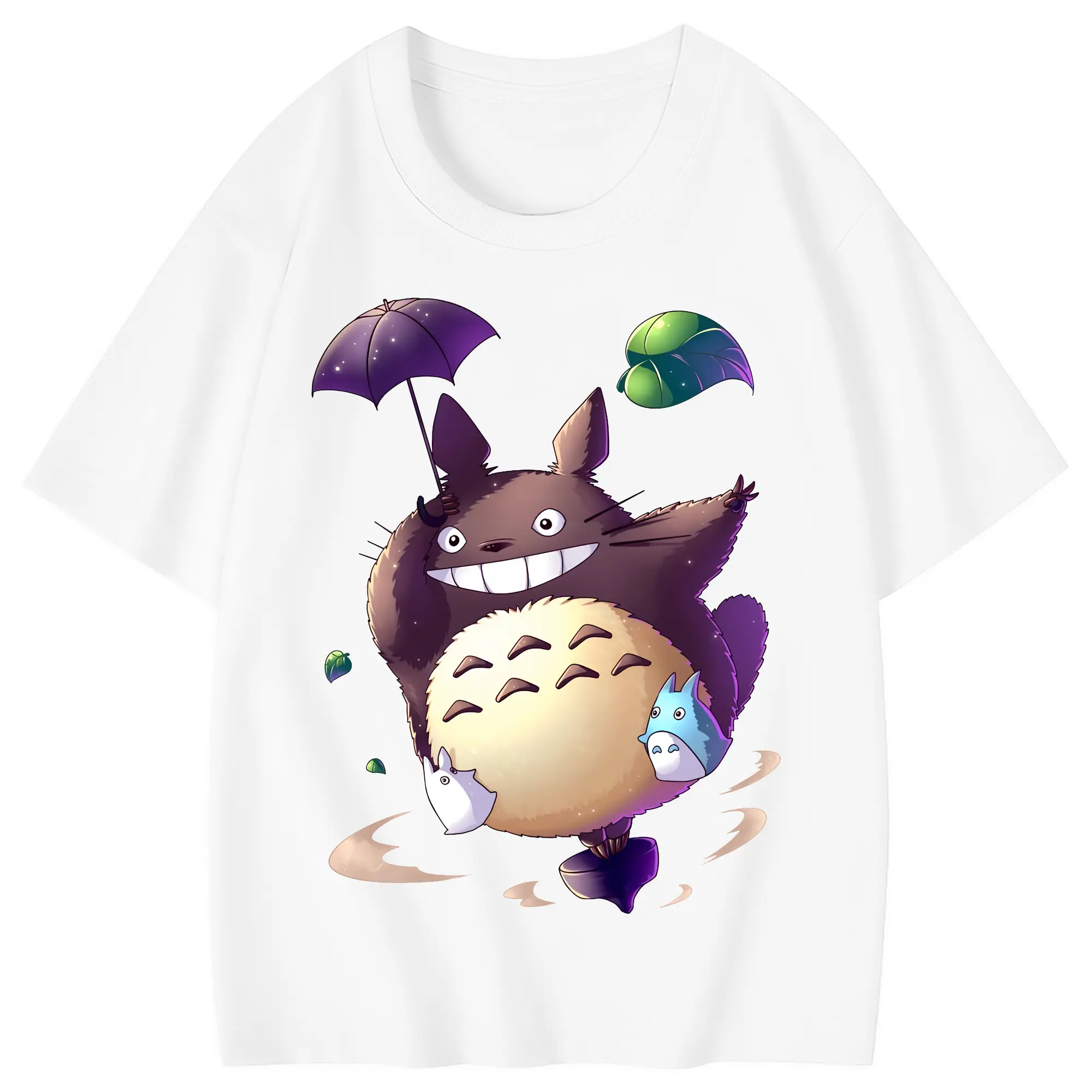 となりのトトロ グッズ トトロ - 綿100％ キッズTシャツ ・ フロントプリント ・ 快適 通気性 ・ スポーツ カジュアル 散歩用