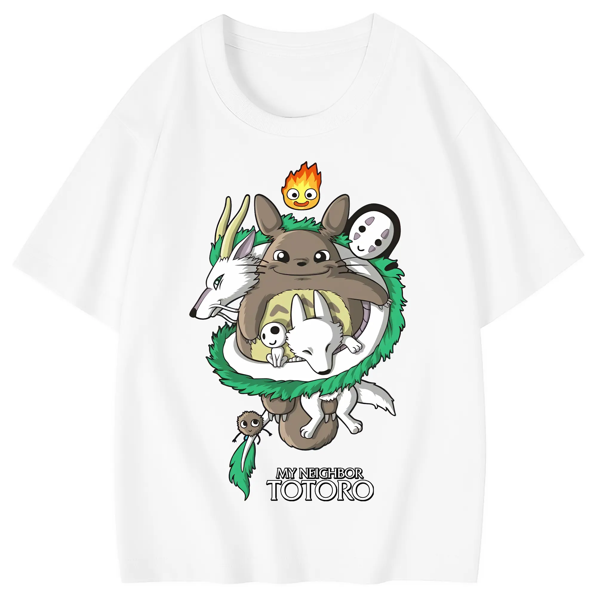 となりのトトロ グッズ トトロ - 綿100％ キッズTシャツ ・ フロントプリント ・ 快適 通気性 ・ スポーツ カジュアル 散歩用
