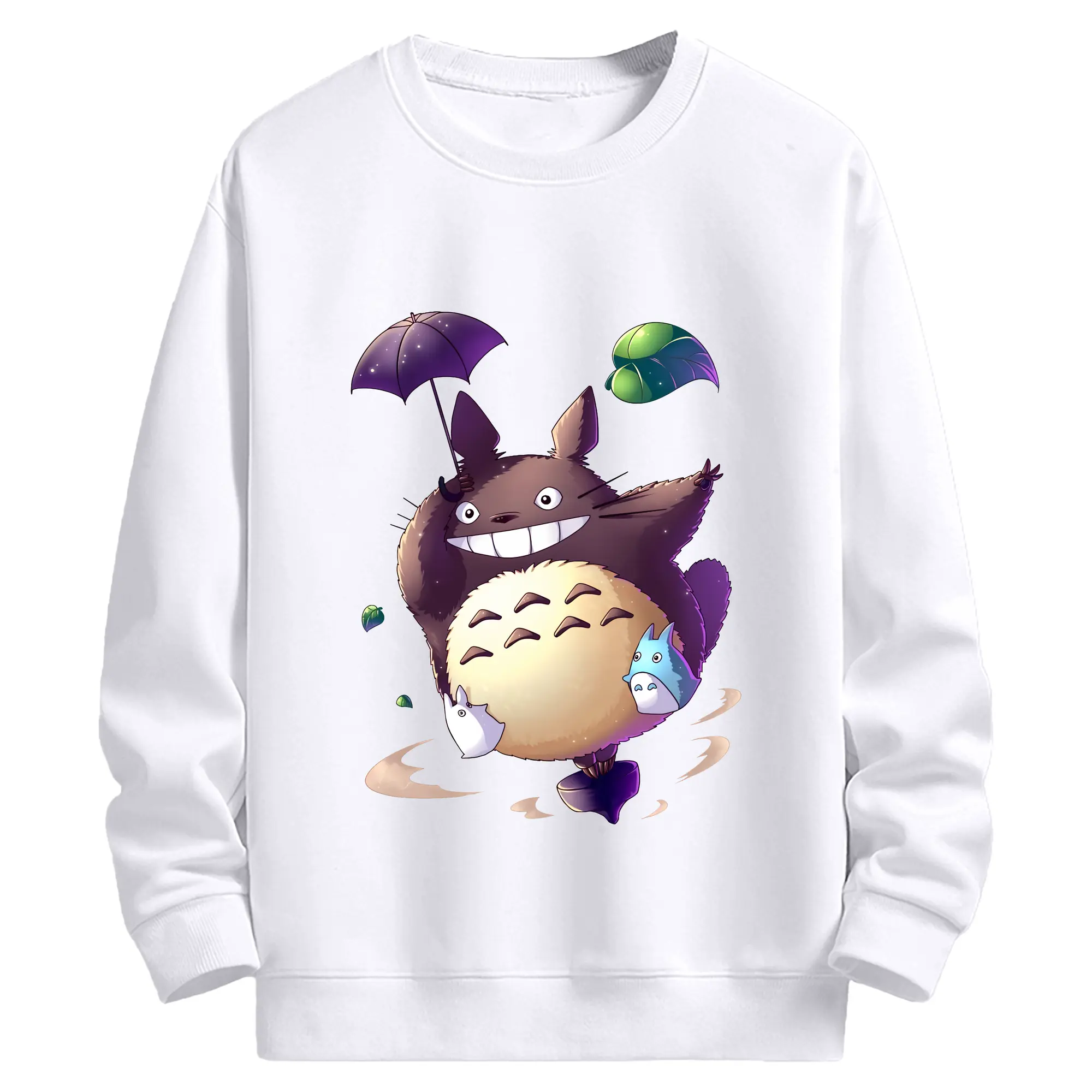 となりのトトロ グッズ トトロ - 高品質 クルーネック スウェット ・ コットン59％ ポリエステル41％ ・ ユニセックス 長袖 トレーナー ・ カジュアル デイリー スポーツ 散歩用