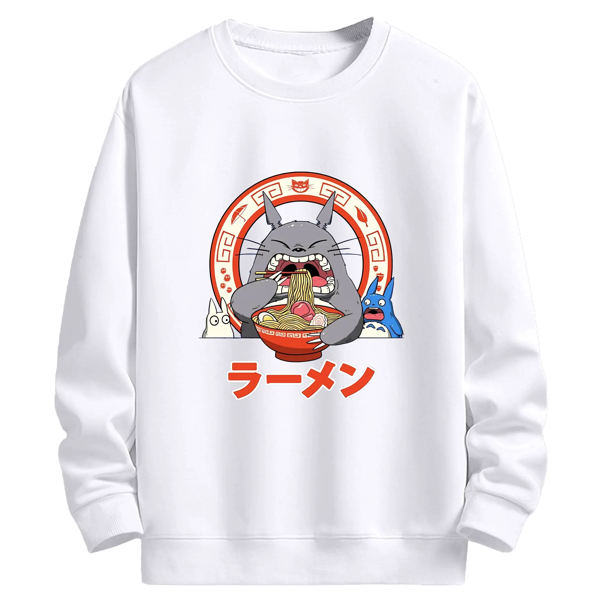 となりのトトロ グッズ トトロ - 高品質 クルーネック スウェット ・ コットン59％ ポリエステル41％ ・ ユニセックス 長袖 トレーナー ・ カジュアル デイリー スポーツ 散歩用