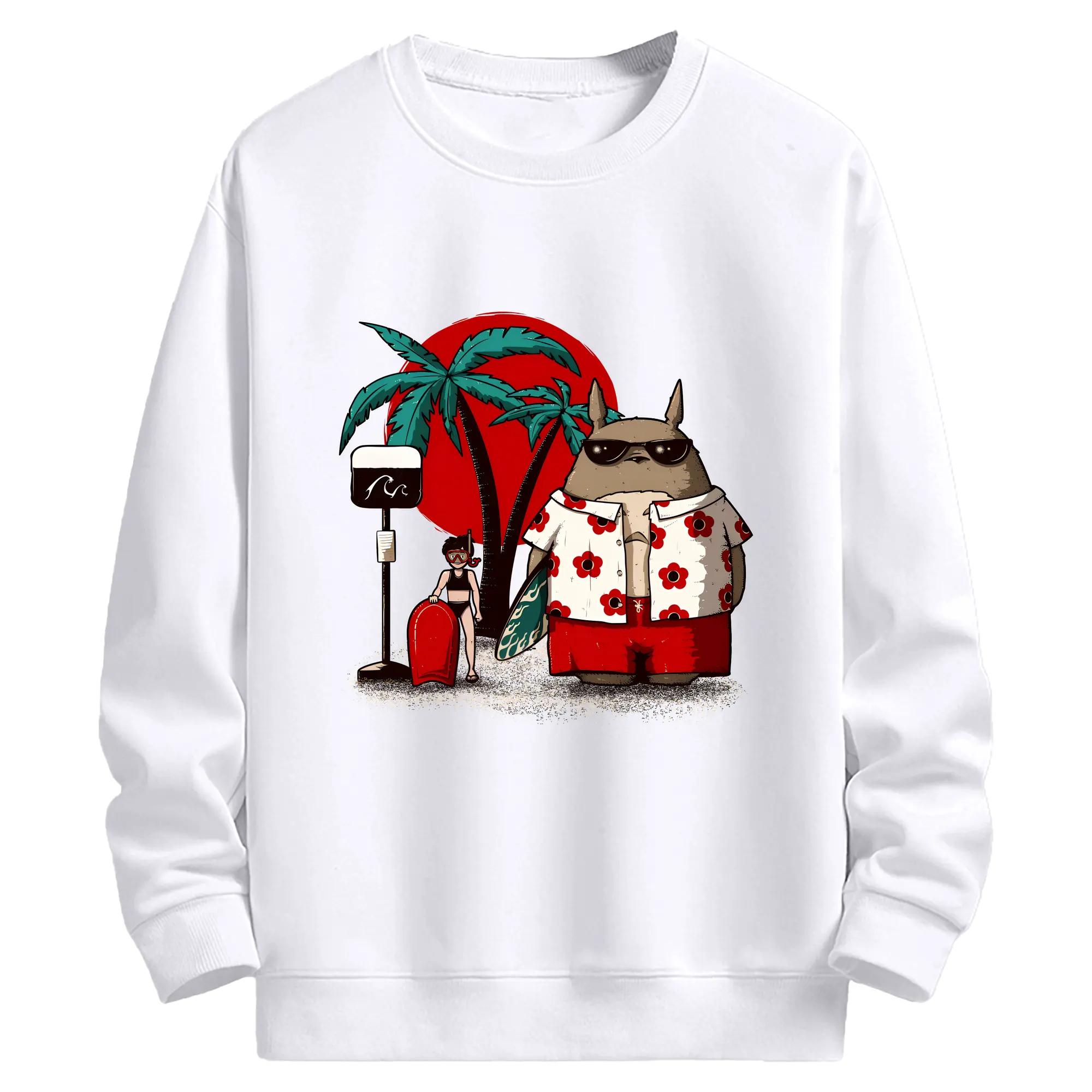 となりのトトロ グッズ トトロ - 高品質 クルーネック スウェット ・ コットン59％ ポリエステル41％ ・ ユニセックス 長袖 トレーナー ・ カジュアル デイリー スポーツ 散歩用