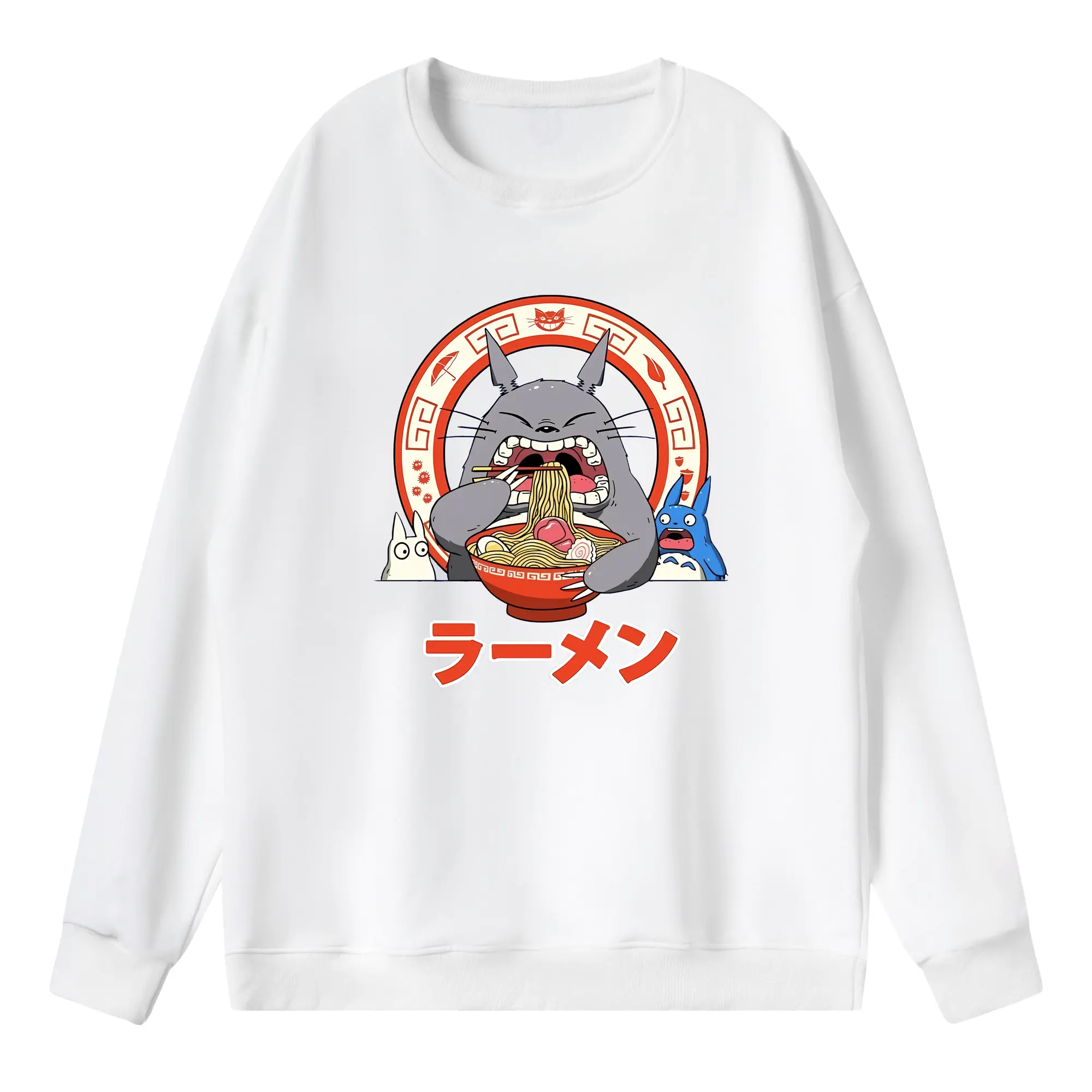 となりのトトロ グッズ トトロ - 薄手 クルーネック スウェット 裏毛260g · ポリエステル 春秋向け カジュアル 男女兼用 · トレーナー デイリー スポーツ 散歩に最適