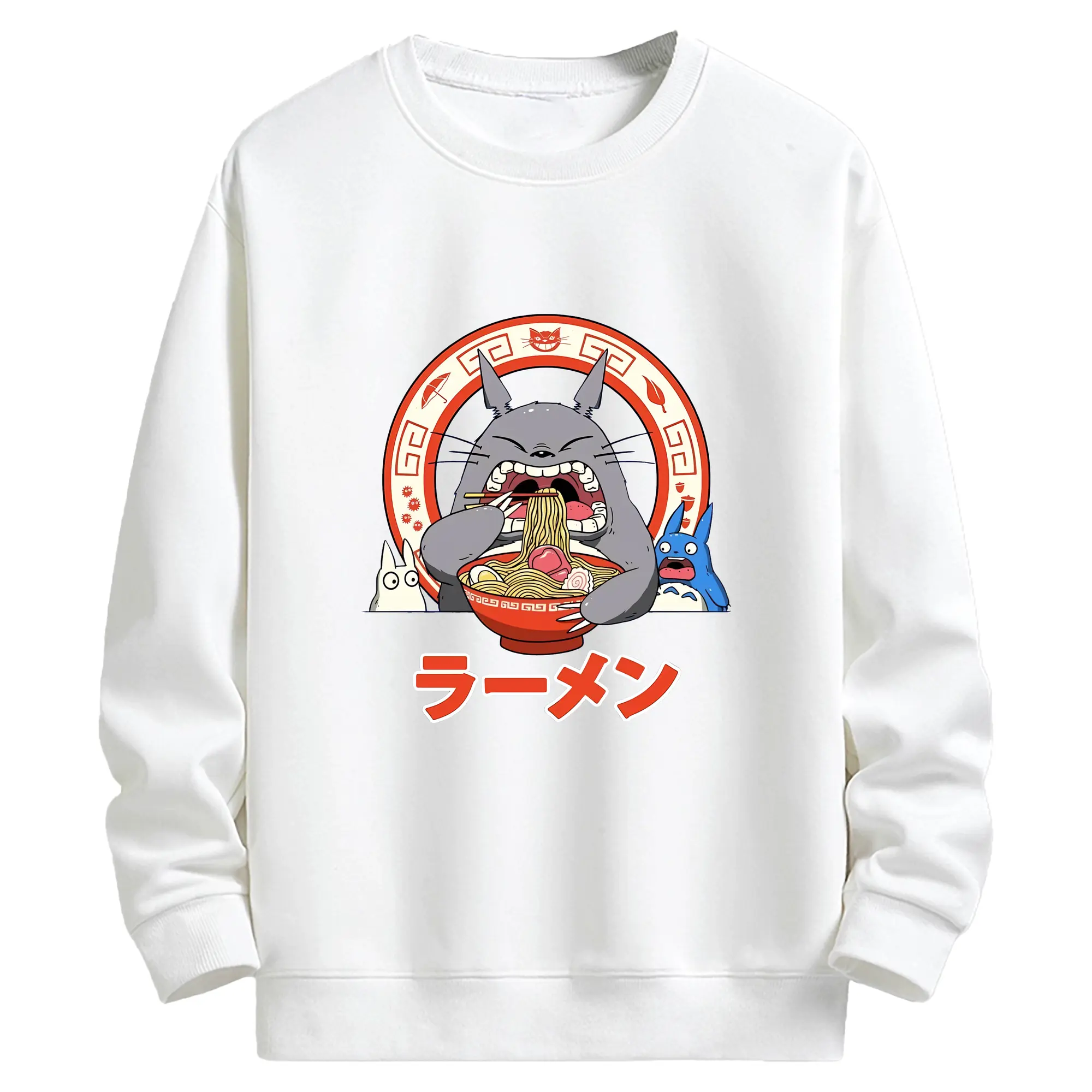 となりのトトロ グッズ トトロ - キッズ クルーネックスウェットシャツ ・ フロントプリント ・ 綿80％ ポリエステル20％ ・ 快適 通学 スポーツ 日常使い お散歩用