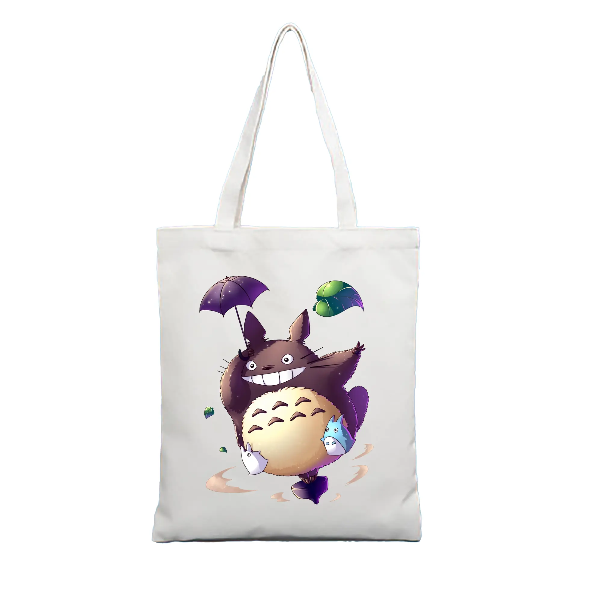 となりのトトロ グッズ トトロ - 縦型キャンバス手提げバッグ（トートバッグ） ・ キャンバス素材 ・ ショッピング用 ・ 軽量 丈夫 お手入れ簡単