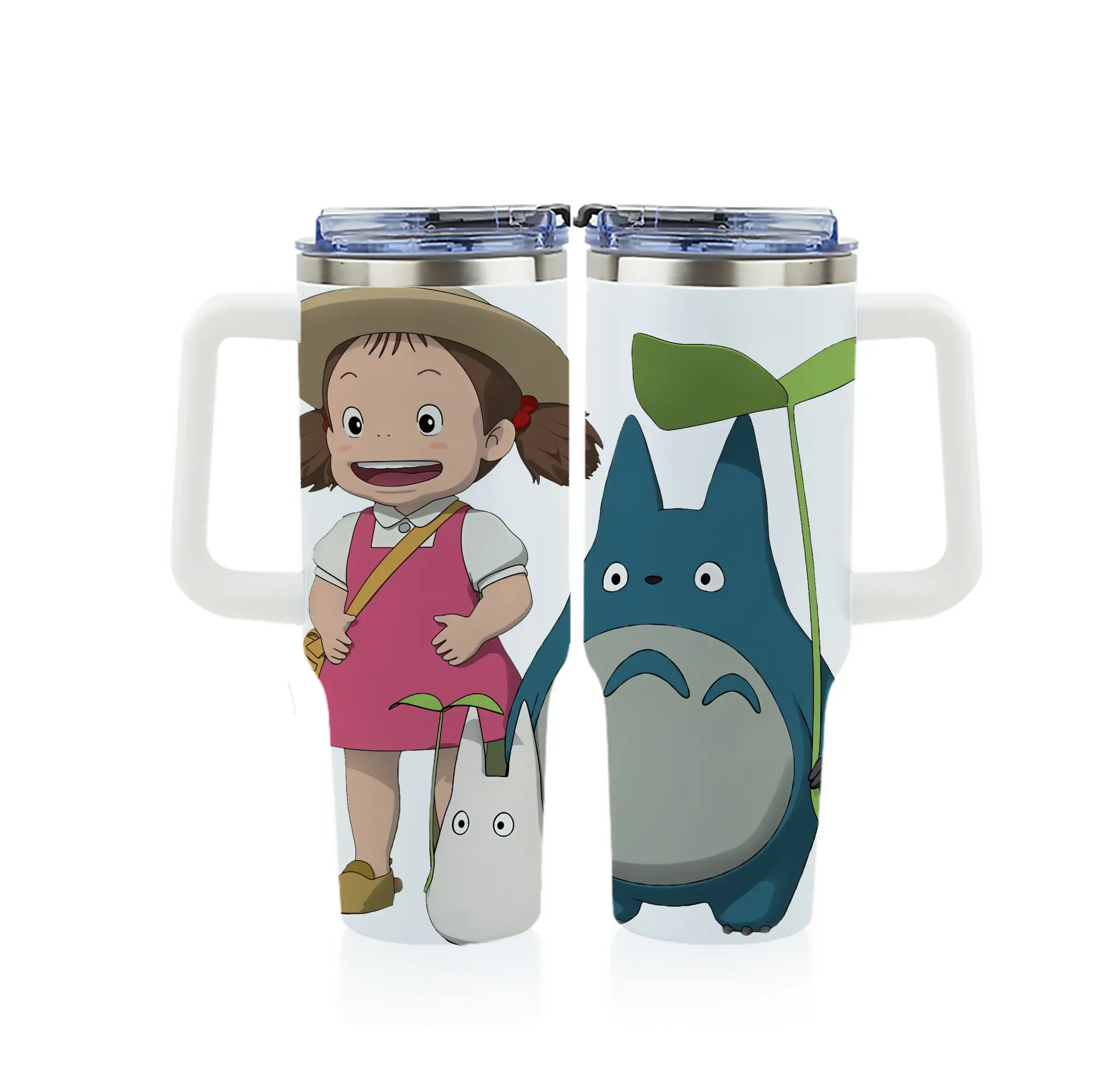 となりのトトロ グッズ 草壁 メイ - 1200mL フルプリント車用タンブラー ・ 304ステンレス 内側 ・ 201ステンレス 外側 ・ 保温 保冷 ・ 通勤 ドライブ アウトドア用