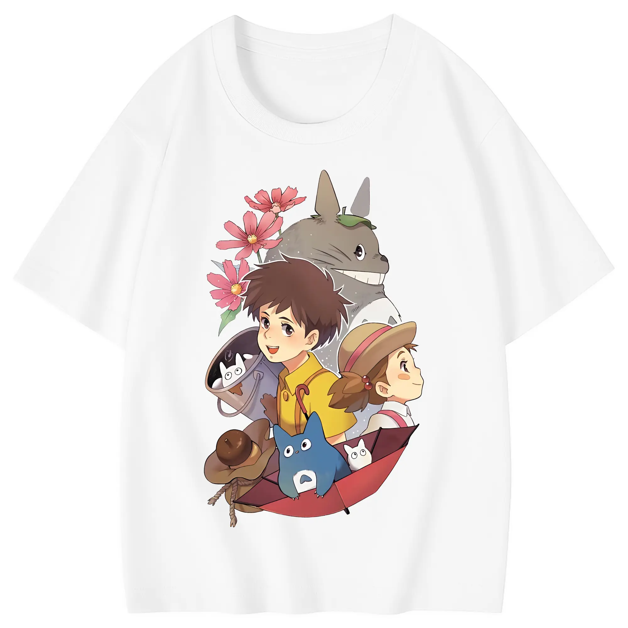 となりのトトロ グッズ 草壁 メイ - 綿100％ キッズTシャツ ・ フロントプリント ・ 快適 通気性 ・ スポーツ カジュアル 散歩用