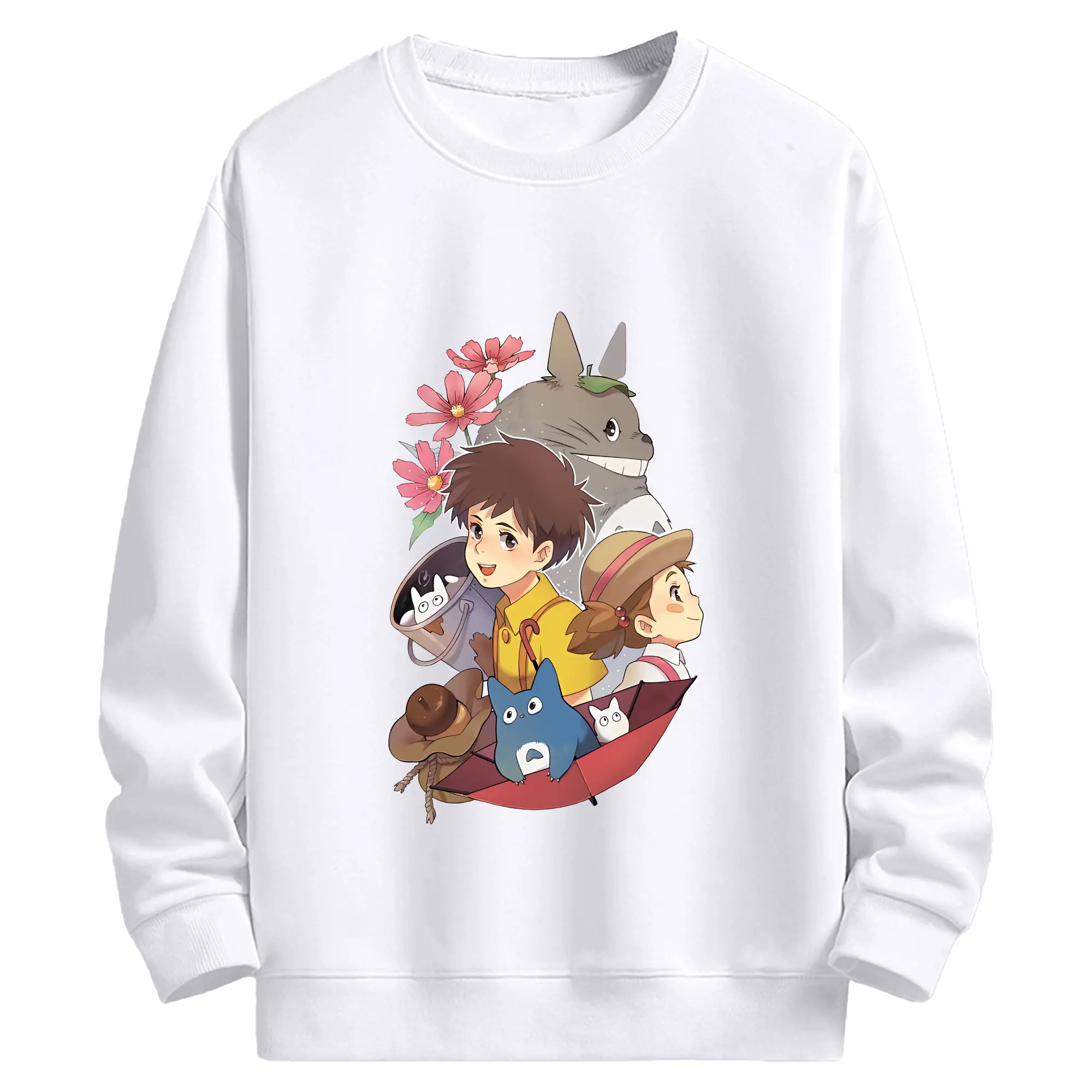 となりのトトロ グッズ 草壁 メイ - 高品質 クルーネック スウェット ・ コットン59％ ポリエステル41％ ・ ユニセックス 長袖 トレーナー ・ カジュアル デイリー スポーツ 散歩用