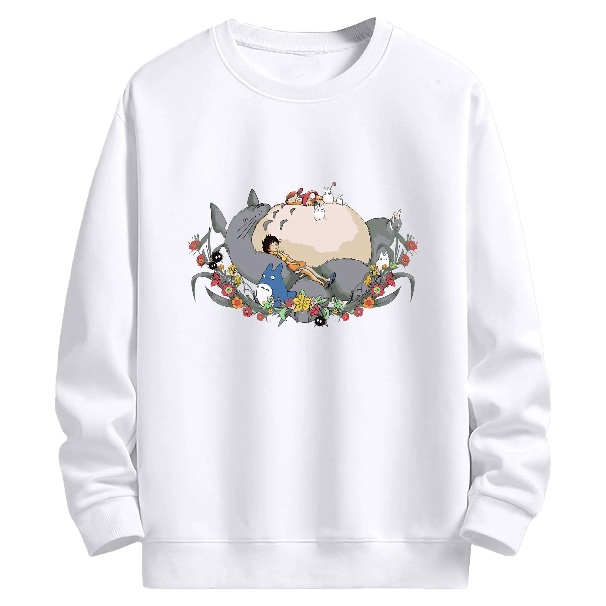 となりのトトロ グッズ 草壁 メイ - 高品質 クルーネック スウェット ・ コットン59％ ポリエステル41％ ・ ユニセックス 長袖 トレーナー ・ カジュアル デイリー スポーツ 散歩用
