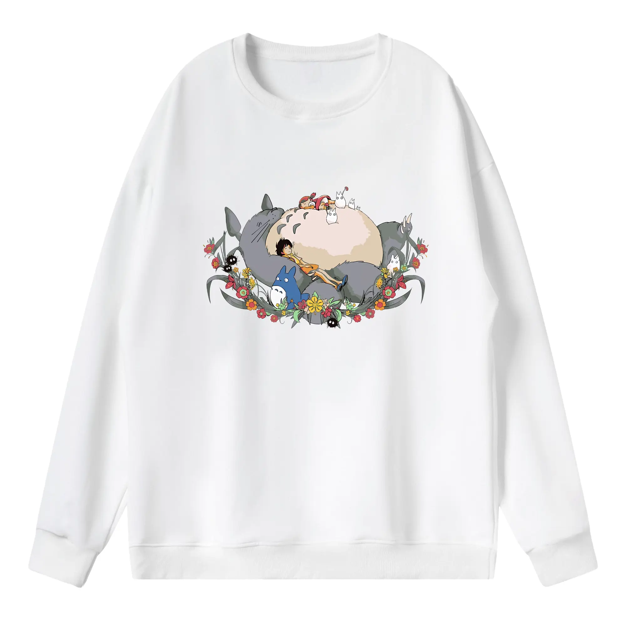 となりのトトロ グッズ 草壁 メイ - 薄手 クルーネック スウェット 裏毛260g · ポリエステル 春秋向け カジュアル 男女兼用 · トレーナー デイリー スポーツ 散歩に最適