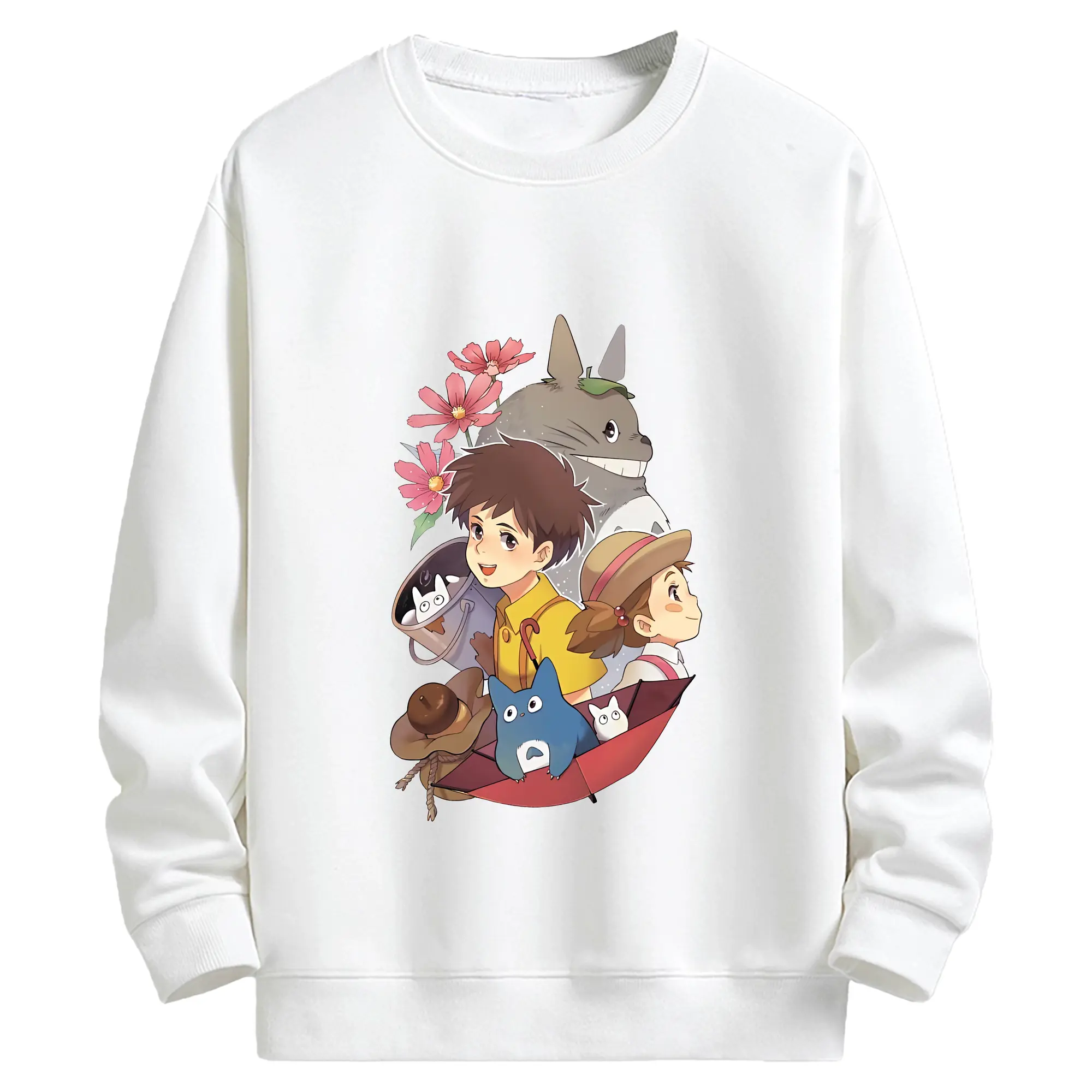 となりのトトロ グッズ 草壁 メイ - キッズ クルーネックスウェットシャツ ・ フロントプリント ・ 綿80％ ポリエステル20％ ・ 快適 通学 スポーツ 日常使い お散歩用