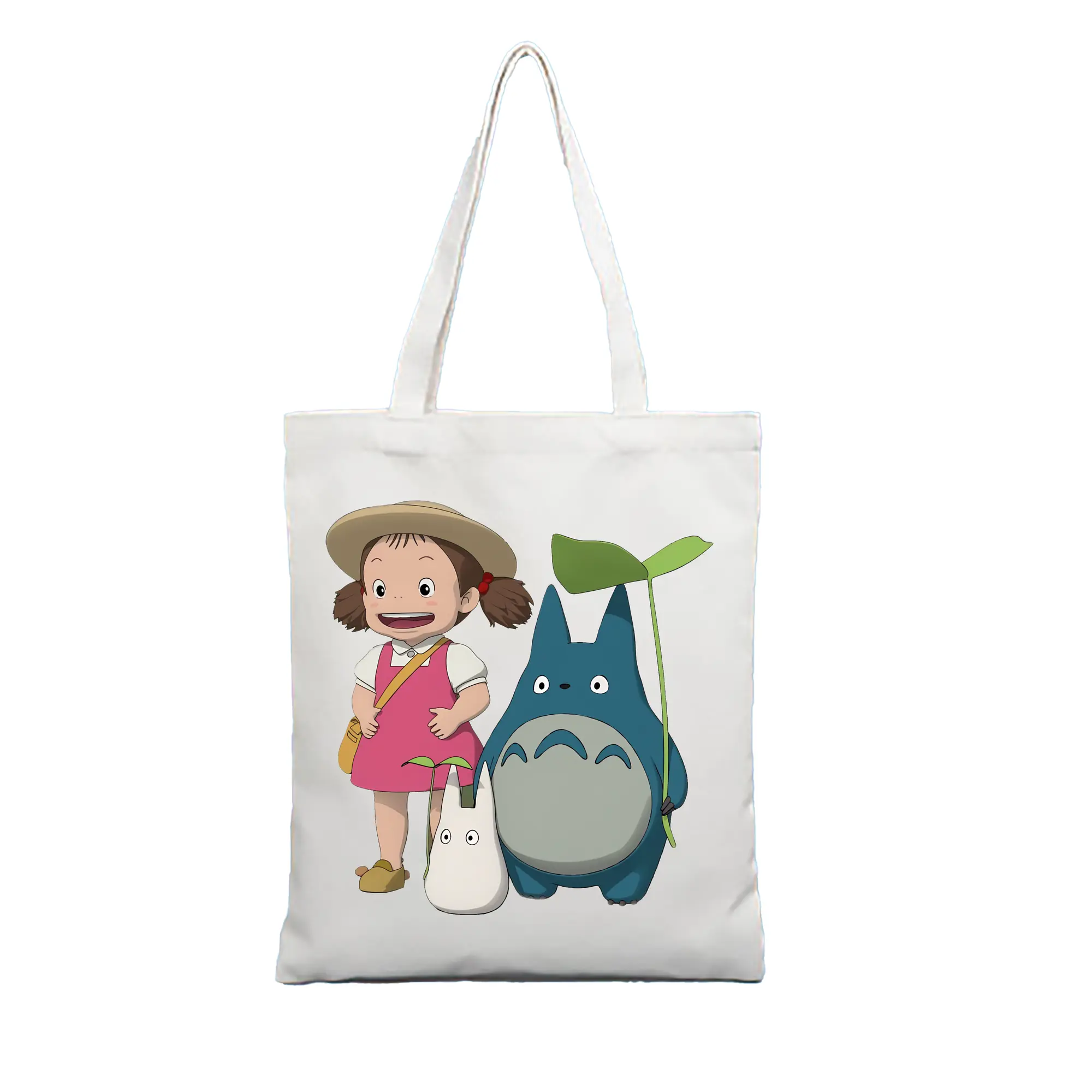 となりのトトロ グッズ 草壁 メイ - 縦型キャンバス手提げバッグ（トートバッグ） ・ キャンバス素材 ・ ショッピング用 ・ 軽量 丈夫 お手入れ簡単