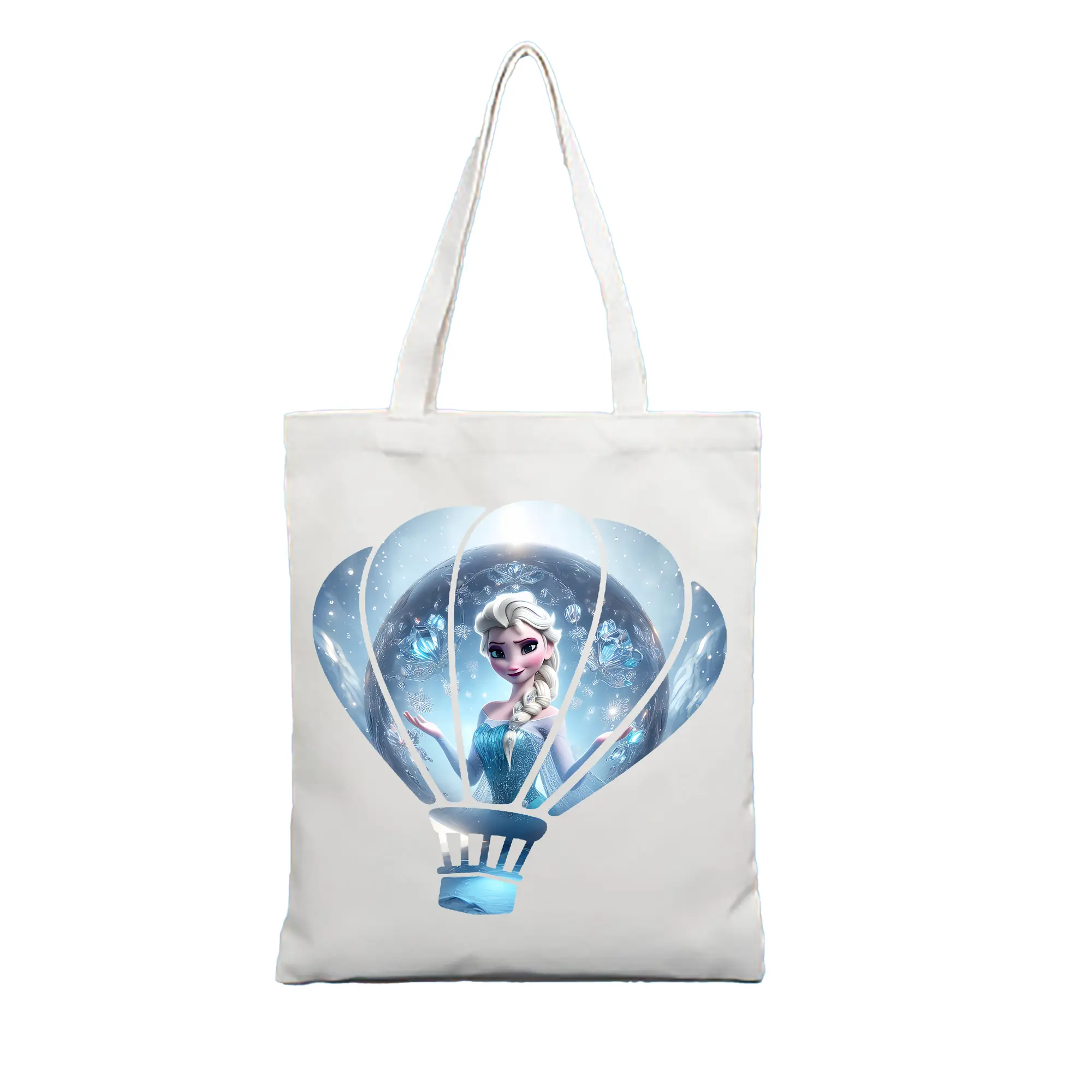 アナと雪の女王(Frozen) グッズ エルサ(Elsa) - 縦型キャンバス手提げバッグ（トートバッグ） ・ キャンバス素材 ・ ショッピング用 ・ 軽量 丈夫 お手入れ簡単