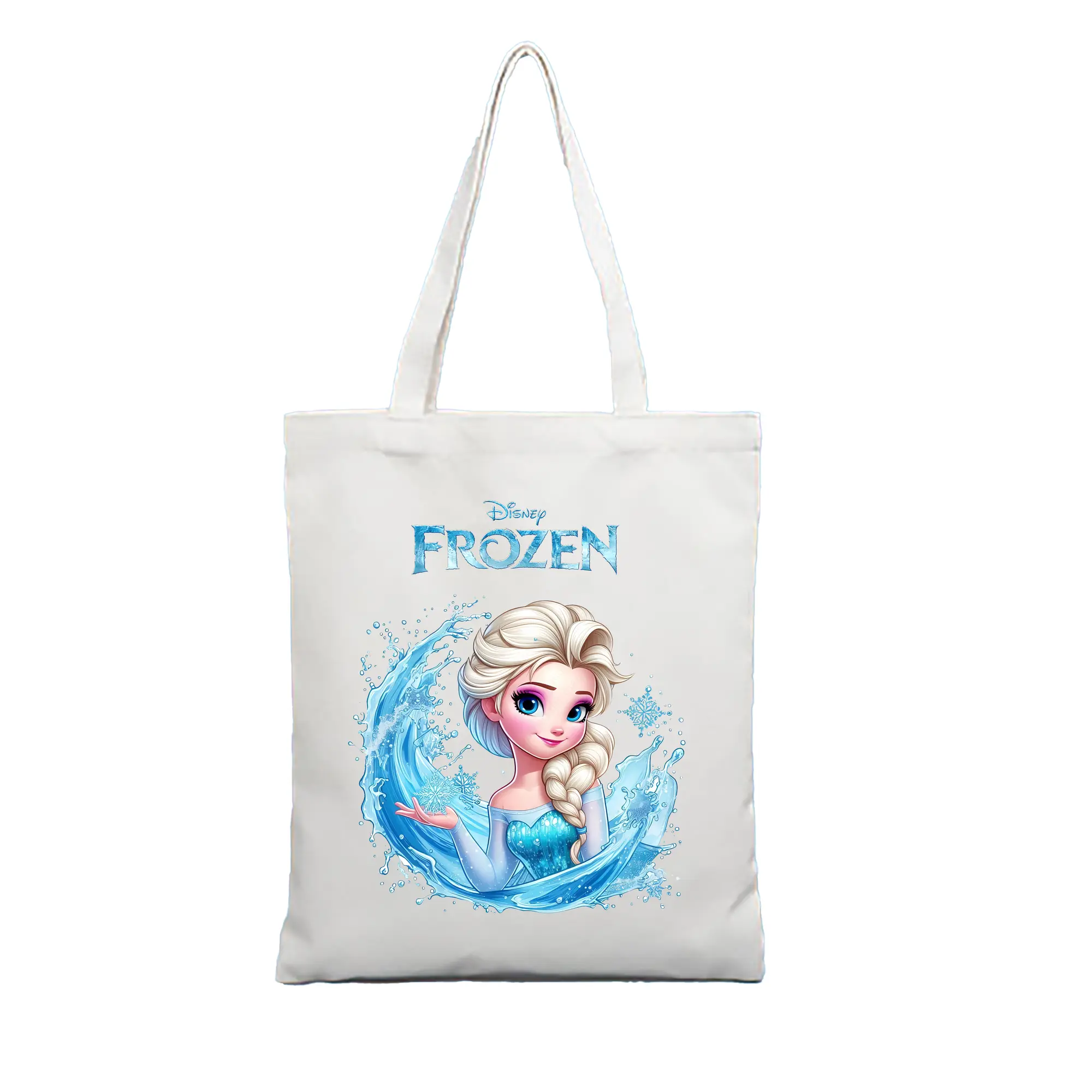 アナと雪の女王(Frozen) グッズ エルサ(Elsa) - 縦型キャンバス手提げバッグ（トートバッグ） ・ キャンバス素材 ・ ショッピング用 ・ 軽量 丈夫 お手入れ簡単